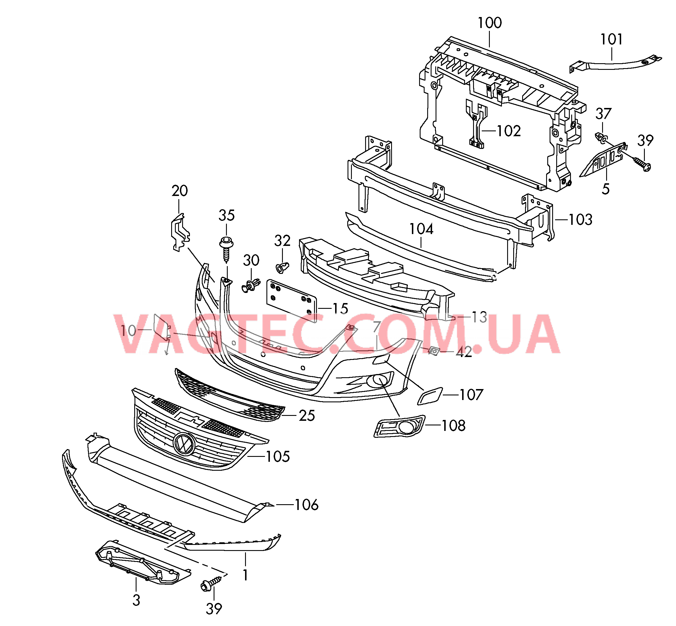 Облицовка бампера для VW TIGUAN   для VOLKSWAGEN Tiguan 2008