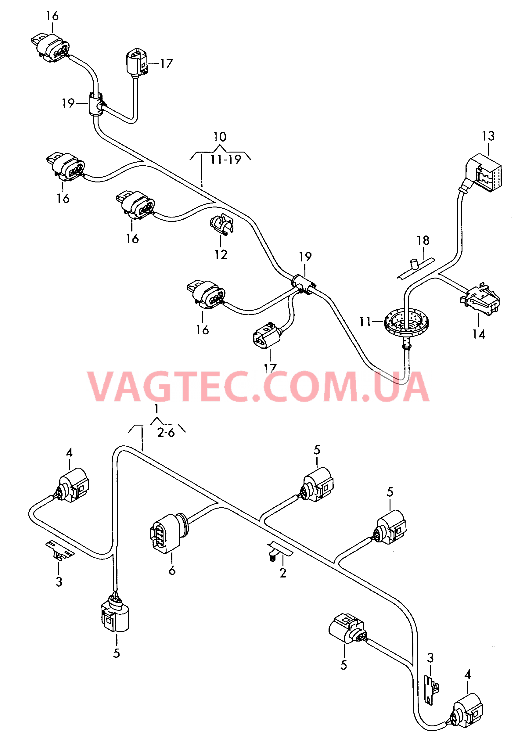 Жгут проводов для бампера  для VOLKSWAGEN Tiguan 2014