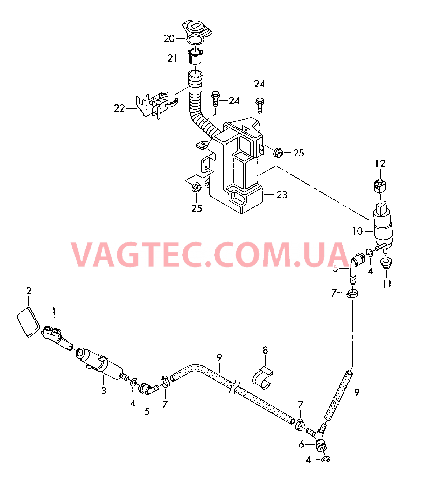 Омыватель фар для VW TIGUAN   для VOLKSWAGEN Tiguan 2008