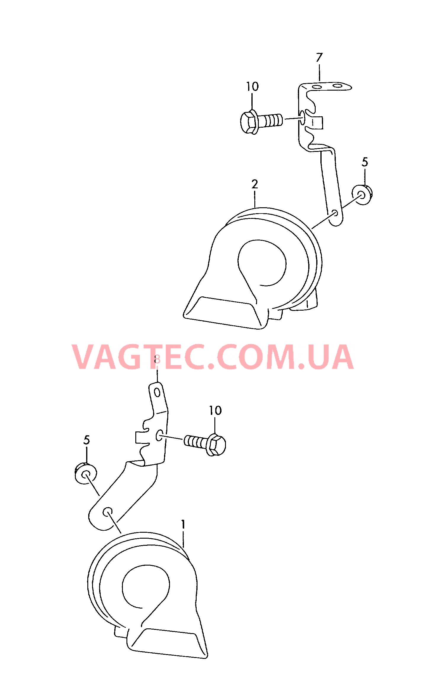 Звуковой сигнал  для VOLKSWAGEN Tiguan 2008