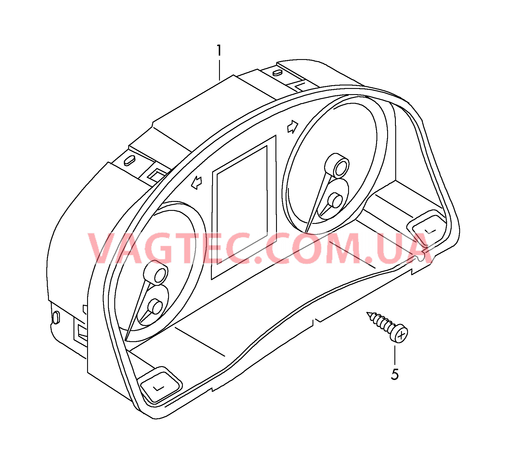 Комбинация приборов  D - 08.06.2015>> - 12.06.2016 для VOLKSWAGEN Tiguan 2014