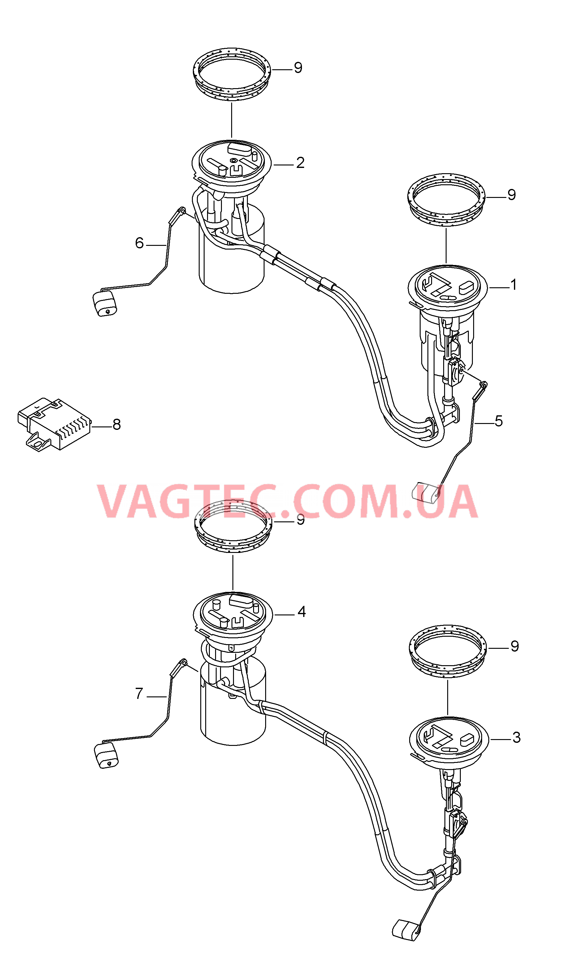 Модуль подачи топлива и датчик уровня топлива  для VW TIGUAN   для VOLKSWAGEN Tiguan 2008