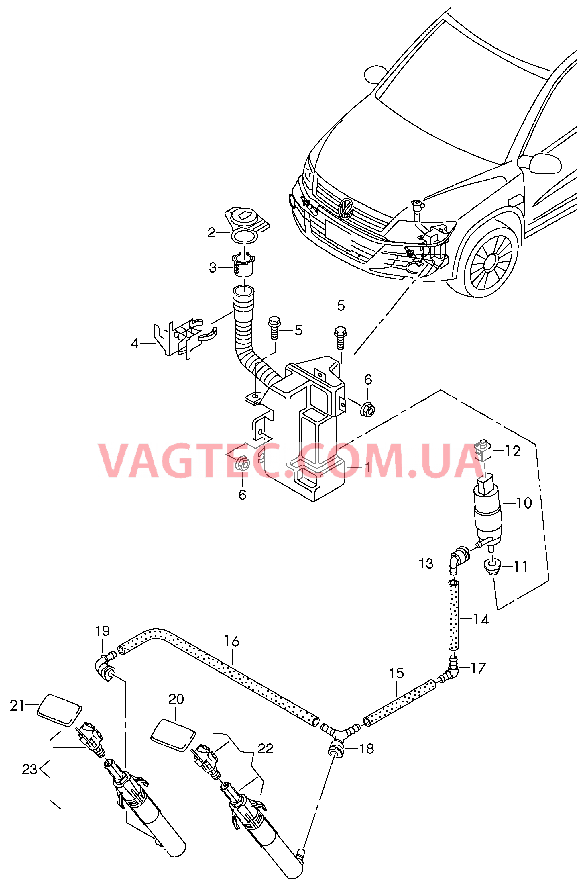 Омыватель фар  для VOLKSWAGEN Tiguan 2017