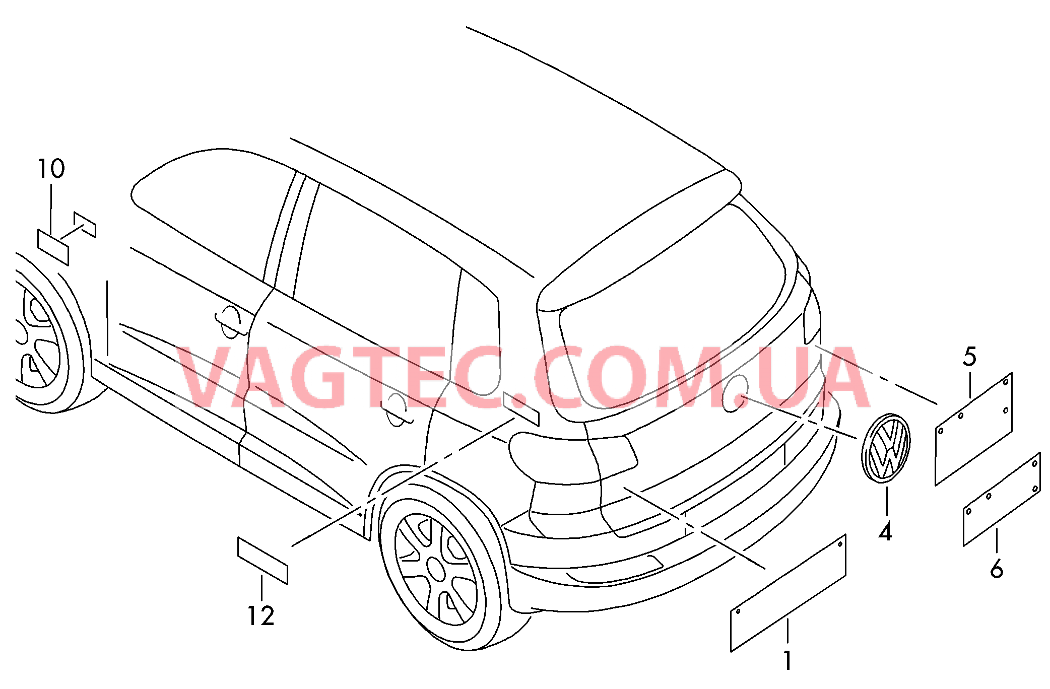 Надписи  для VOLKSWAGEN Tiguan 2017