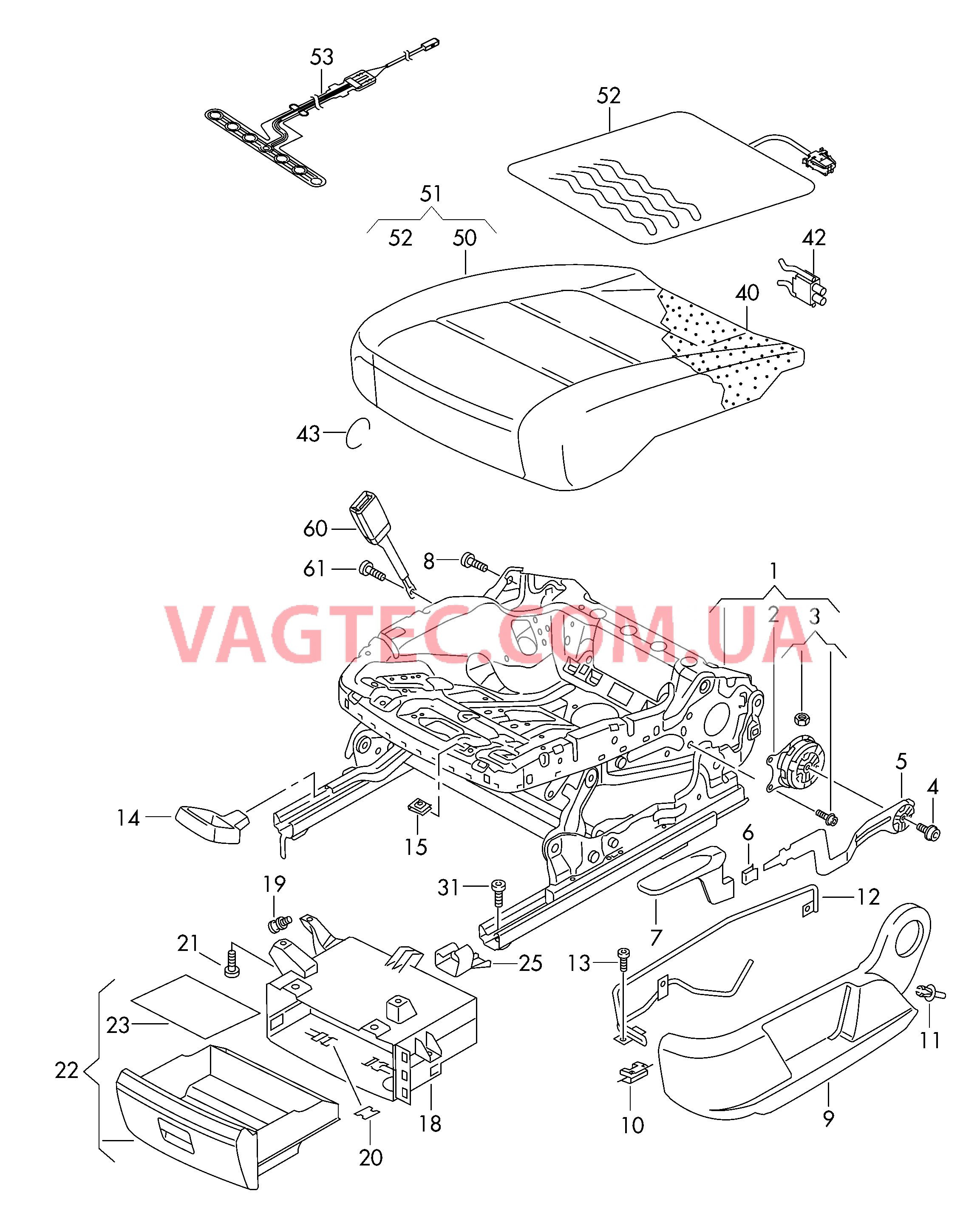 Сиденье  для VOLKSWAGEN Tiguan 2014