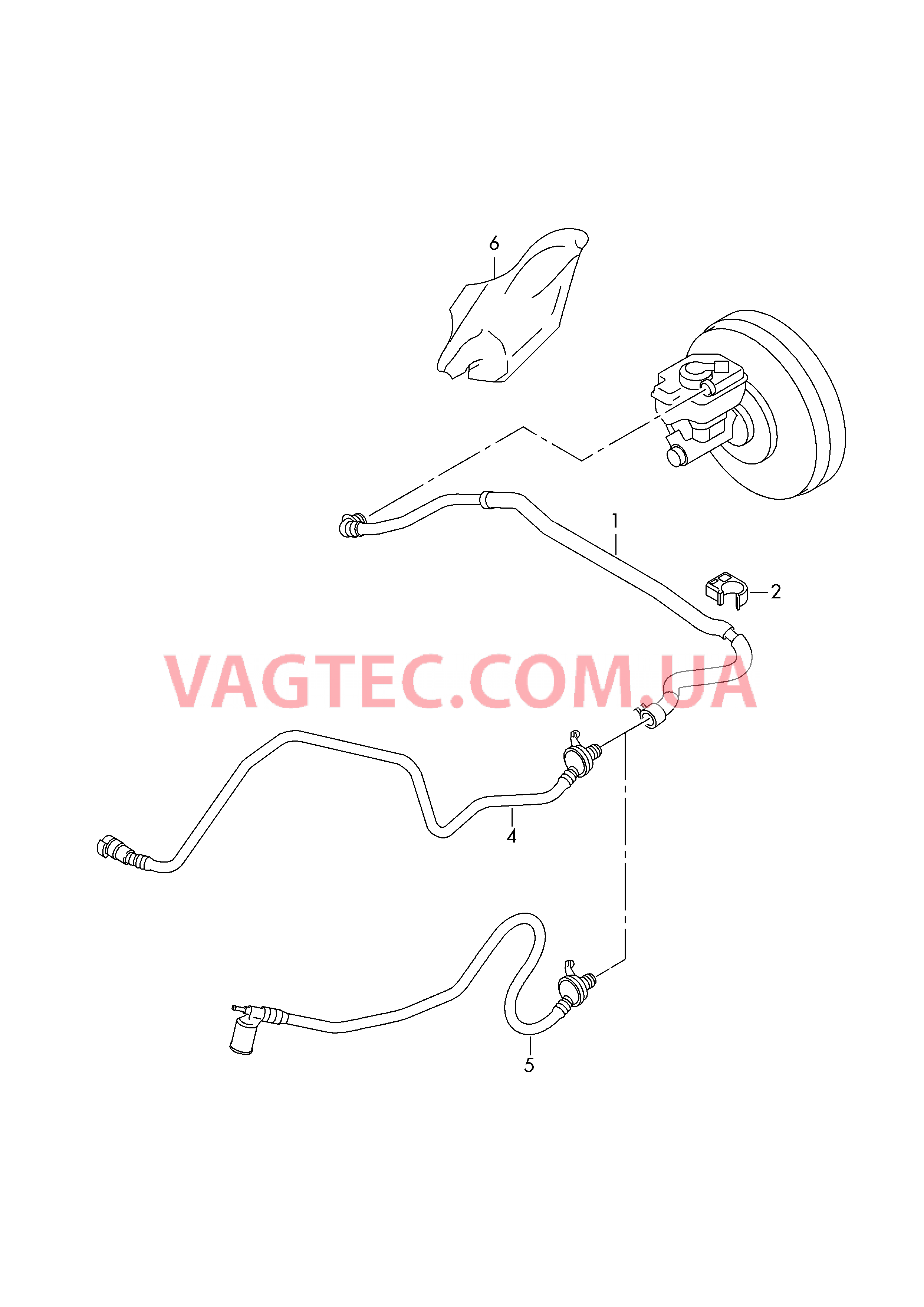 Вакуумные шланги для усилителя тормозного привода  для VOLKSWAGEN Tiguan 2017