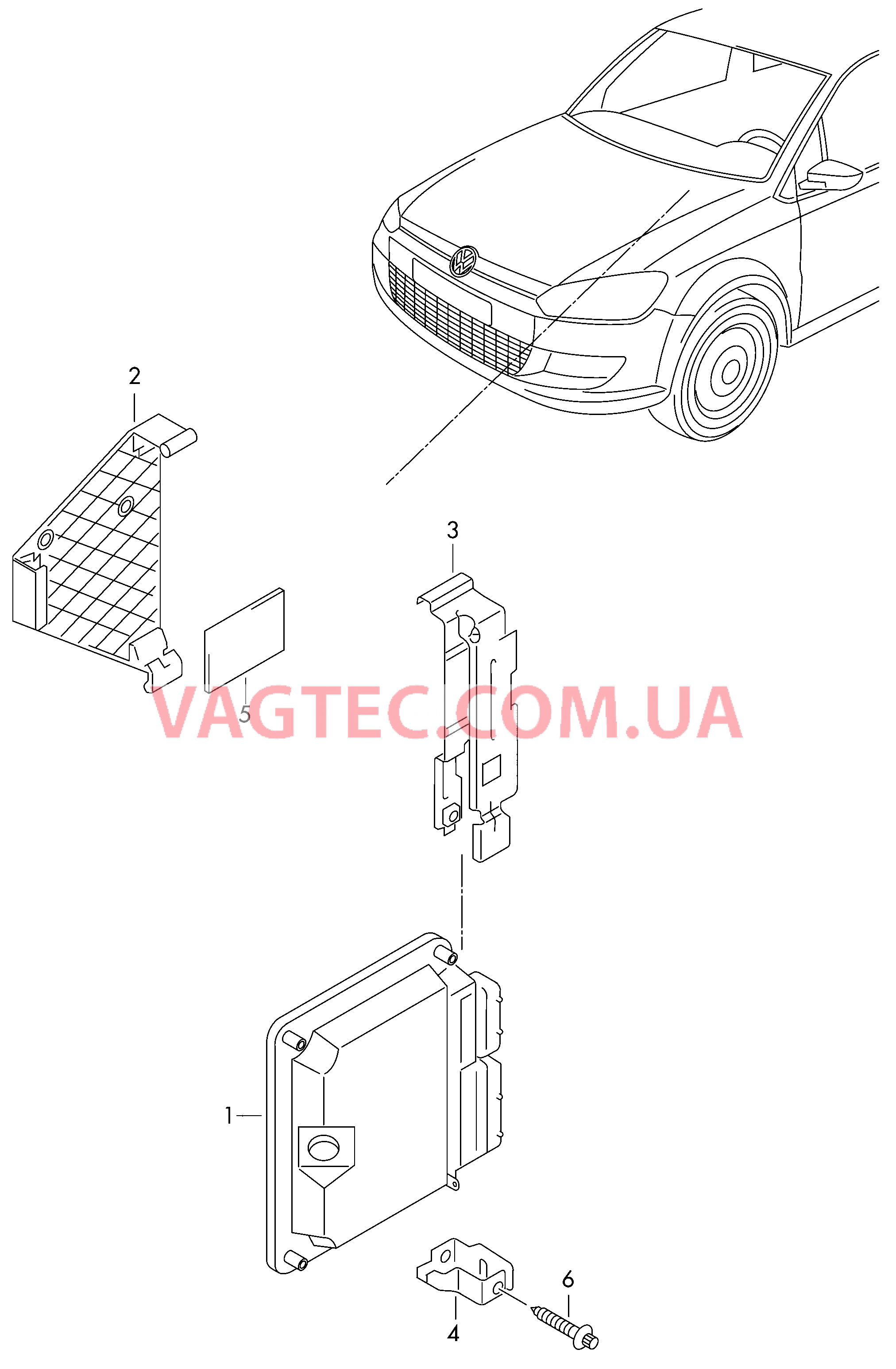 БУ бензинового двигателя Крепёжные детали  для VOLKSWAGEN Polo 2014-3