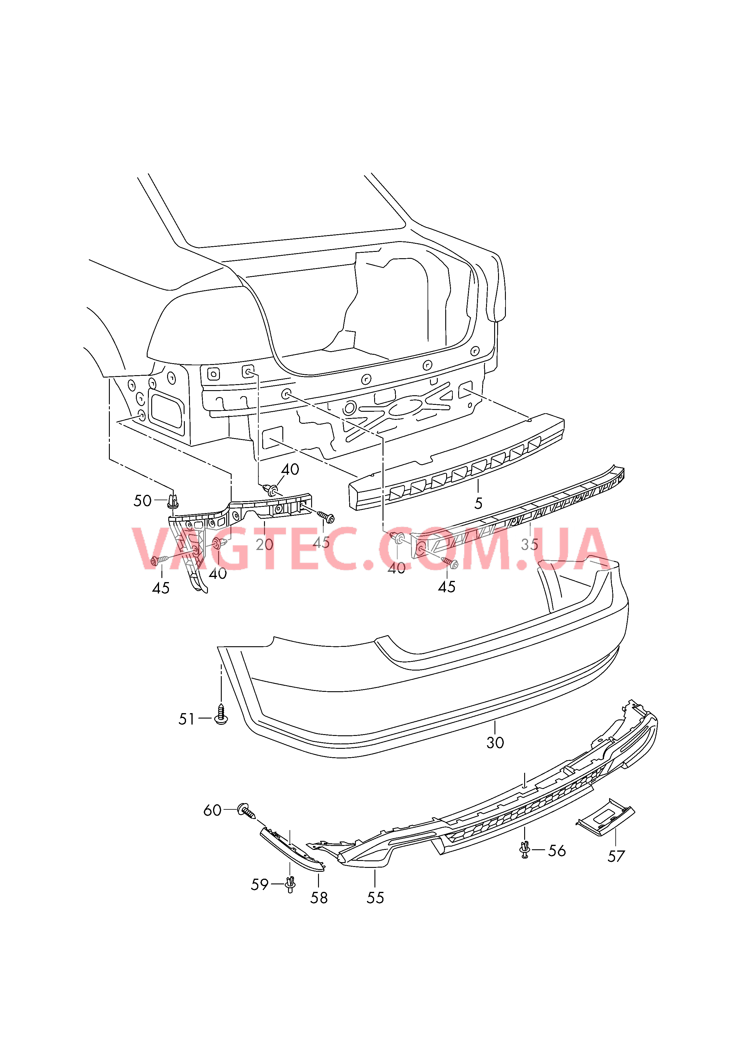 Бампер  для VOLKSWAGEN Polo 2013