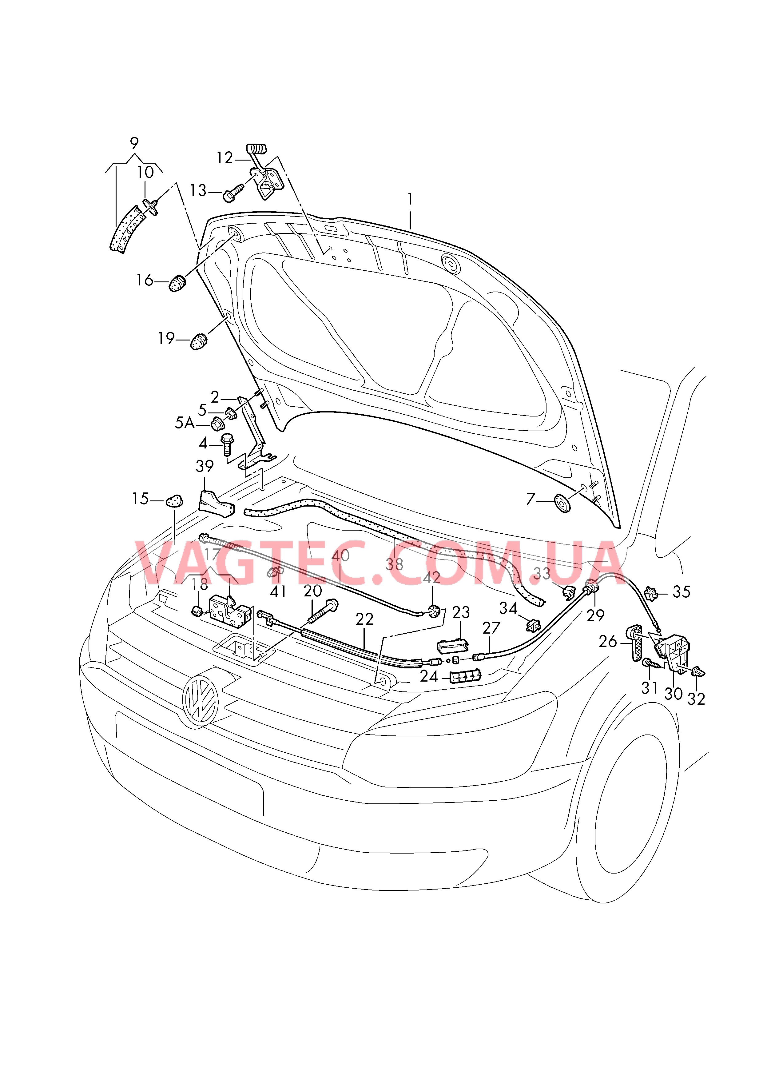 Капот  для VOLKSWAGEN Polo 2015-3