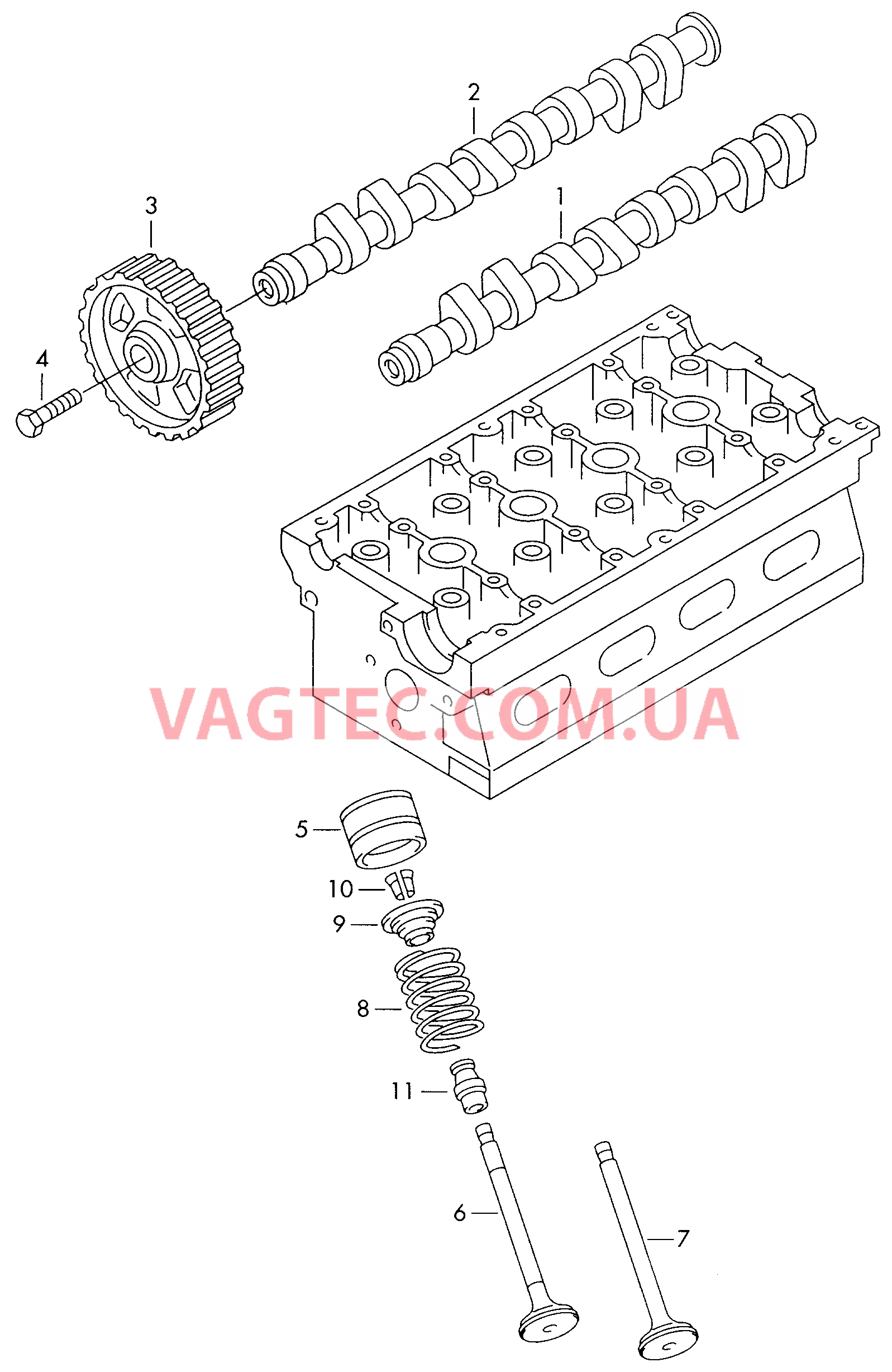 Распределительный вал, клапаны для VW РOLO   для VOLKSWAGEN Polo 2000