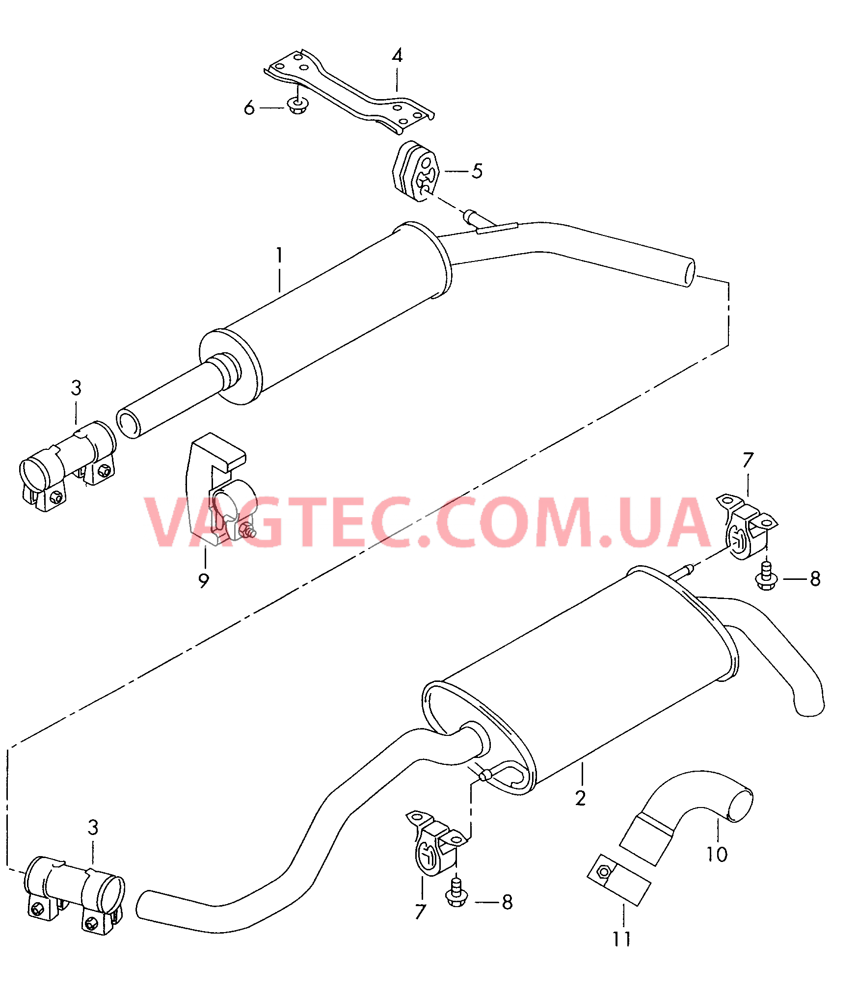 Передний глушитель для VW РOLO  Задний глушитель для VW РOLO   для VOLKSWAGEN Polo 2000