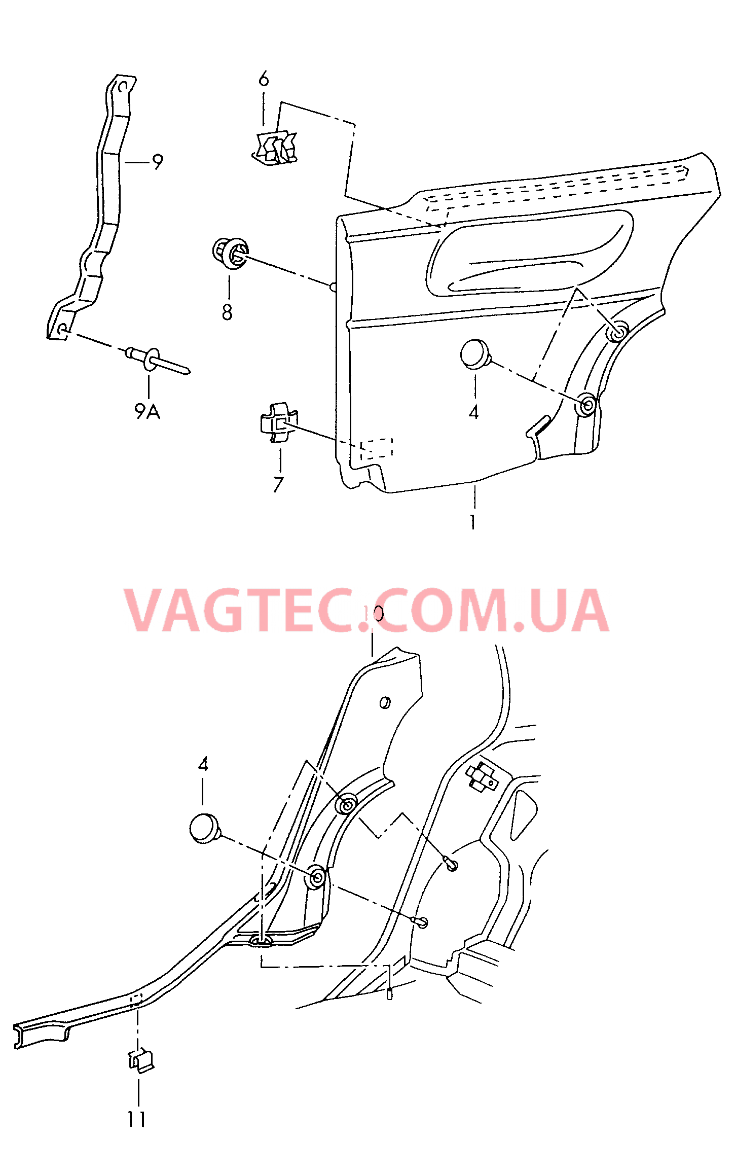 Облицовка/обшивка, боковая для VW РOLO   для VOLKSWAGEN Polo 2000