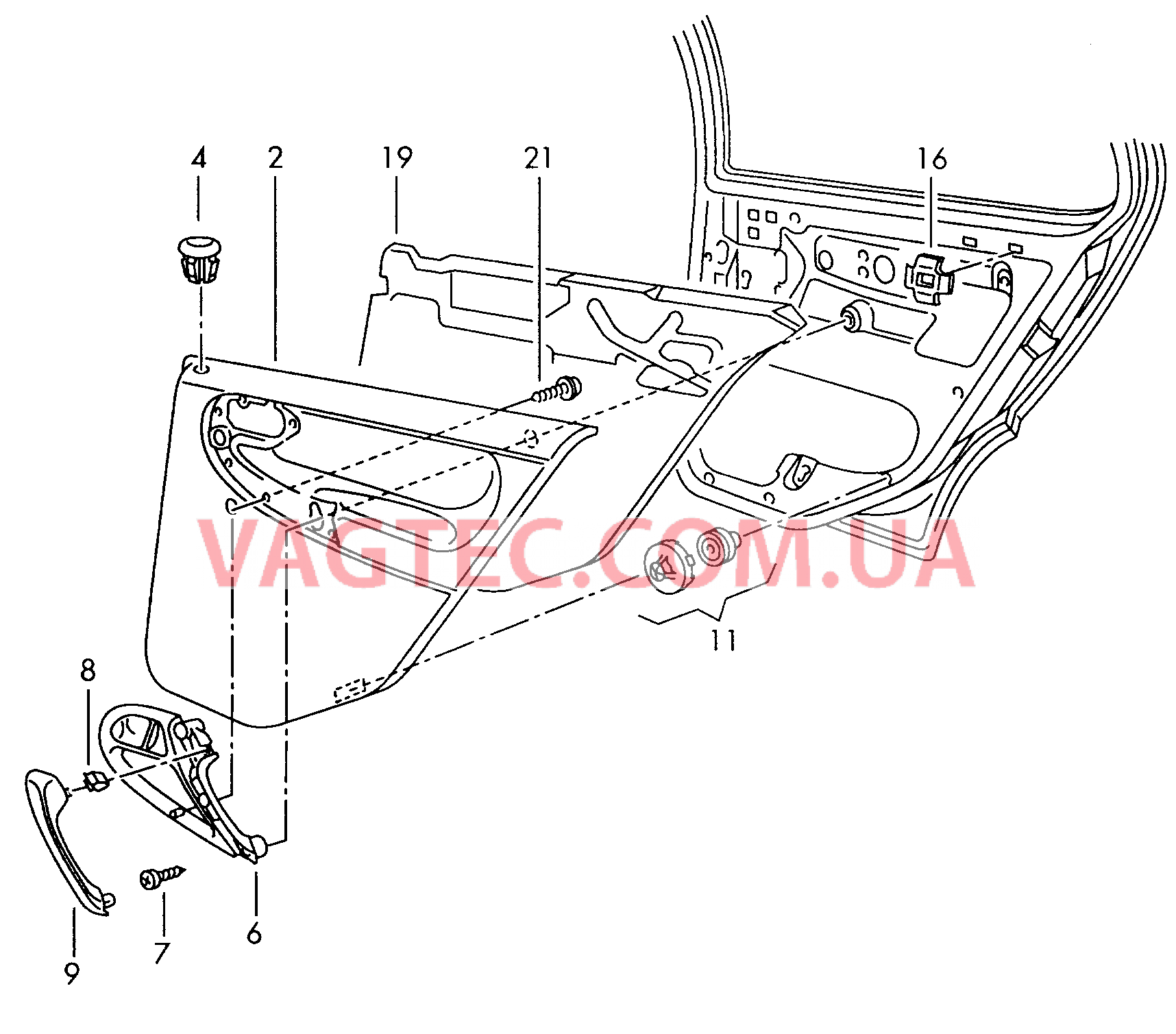 Обшивки дверей для VW РOLO   для VOLKSWAGEN Polo 2000