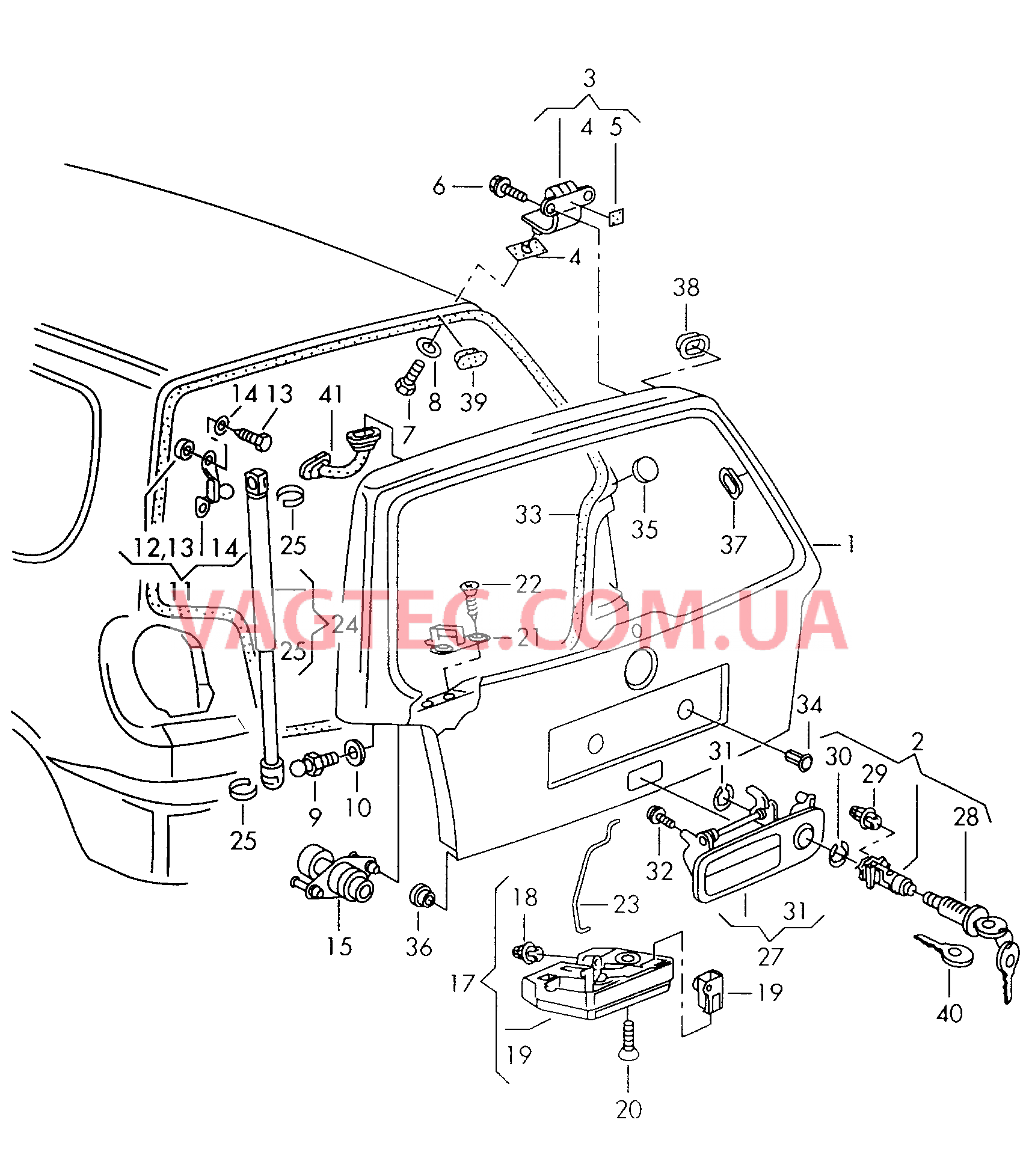 Крышка багажного отсека для VW РOLO   для VOLKSWAGEN Polo 2000