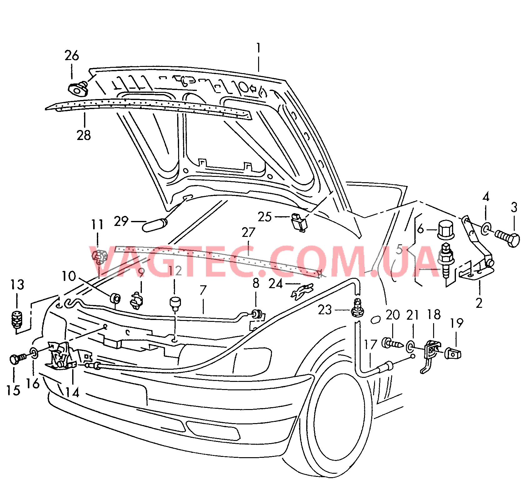 Капот для VW РOLO   для VOLKSWAGEN Polo 2000