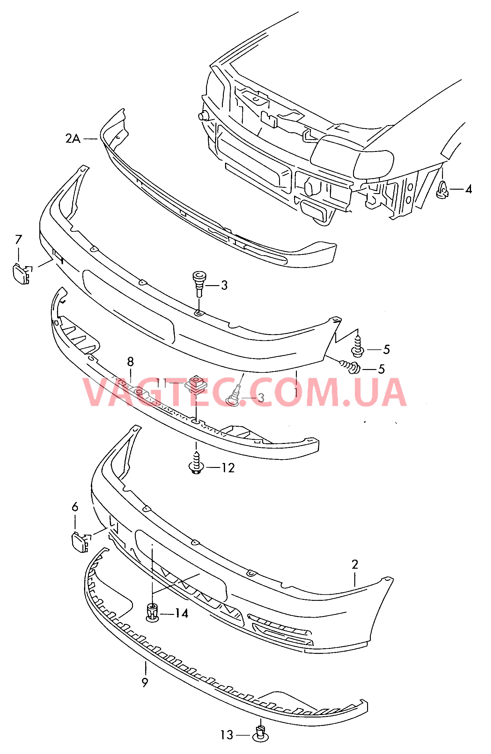 Бампер передний  для VW РOLO   для VOLKSWAGEN Polo 2000