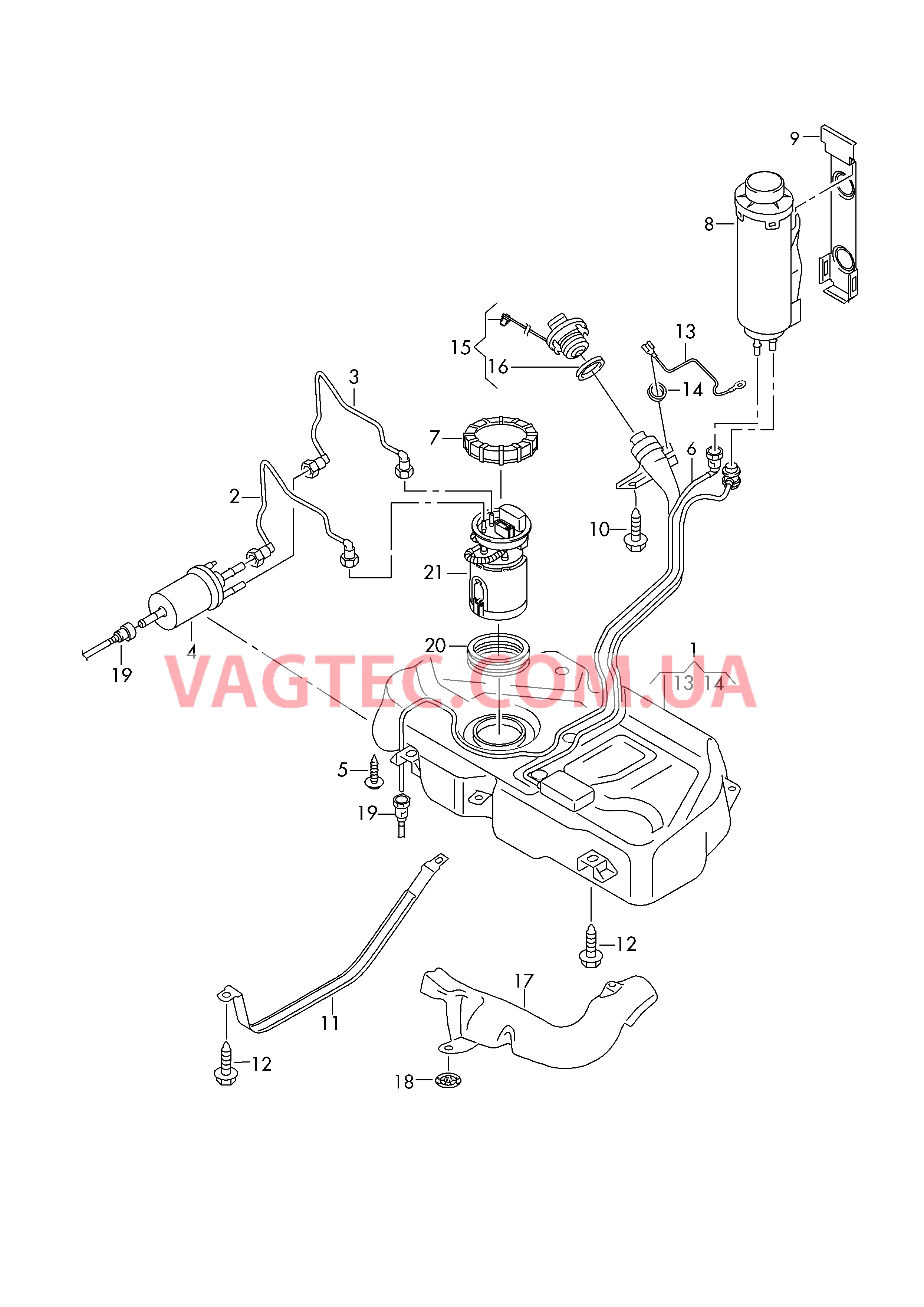 Топливный бак с навесными деталями  для VOLKSWAGEN AME 2019