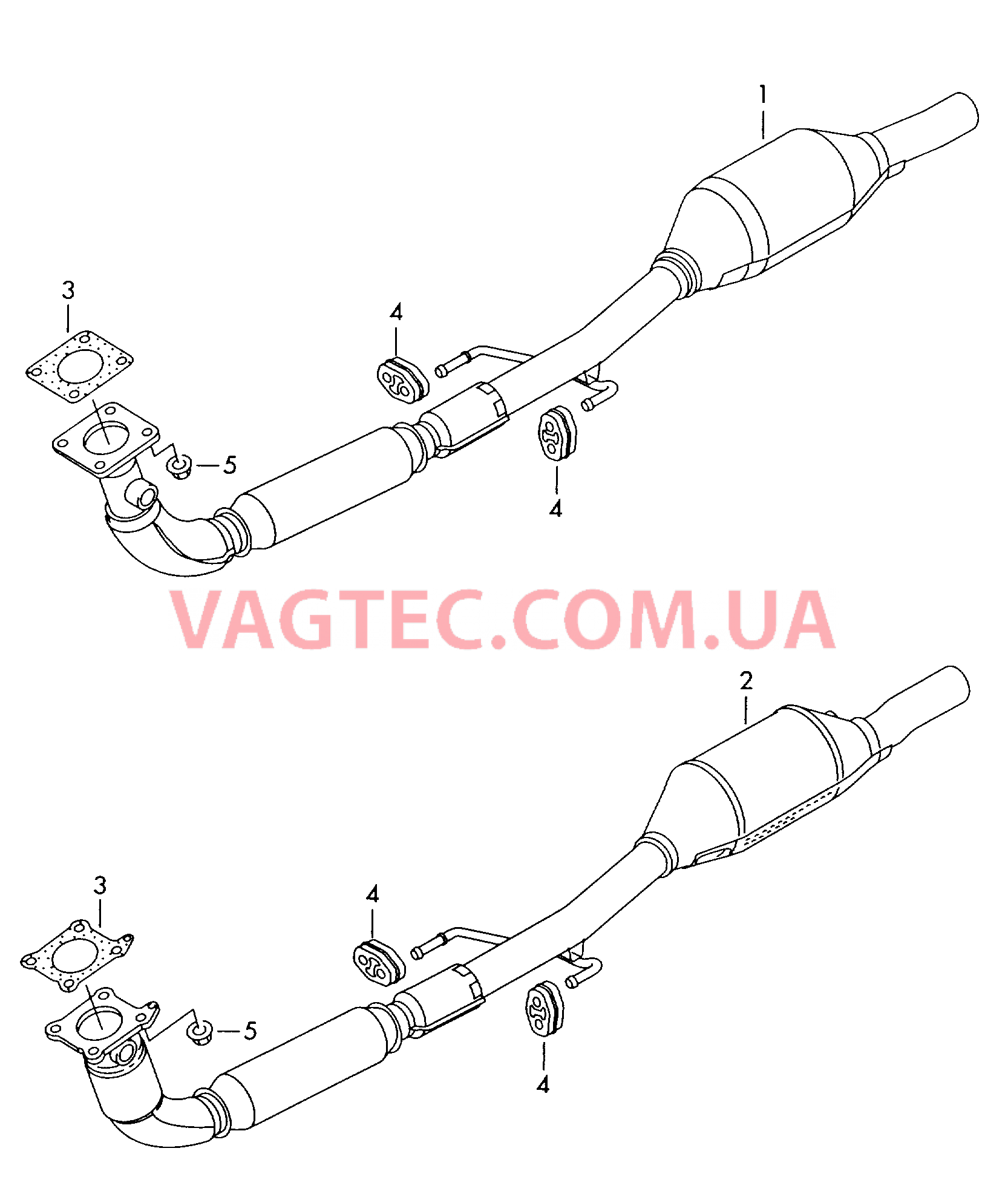 Труба выпуска ОГ с нейтрализат  для VOLKSWAGEN Polo 2000-1