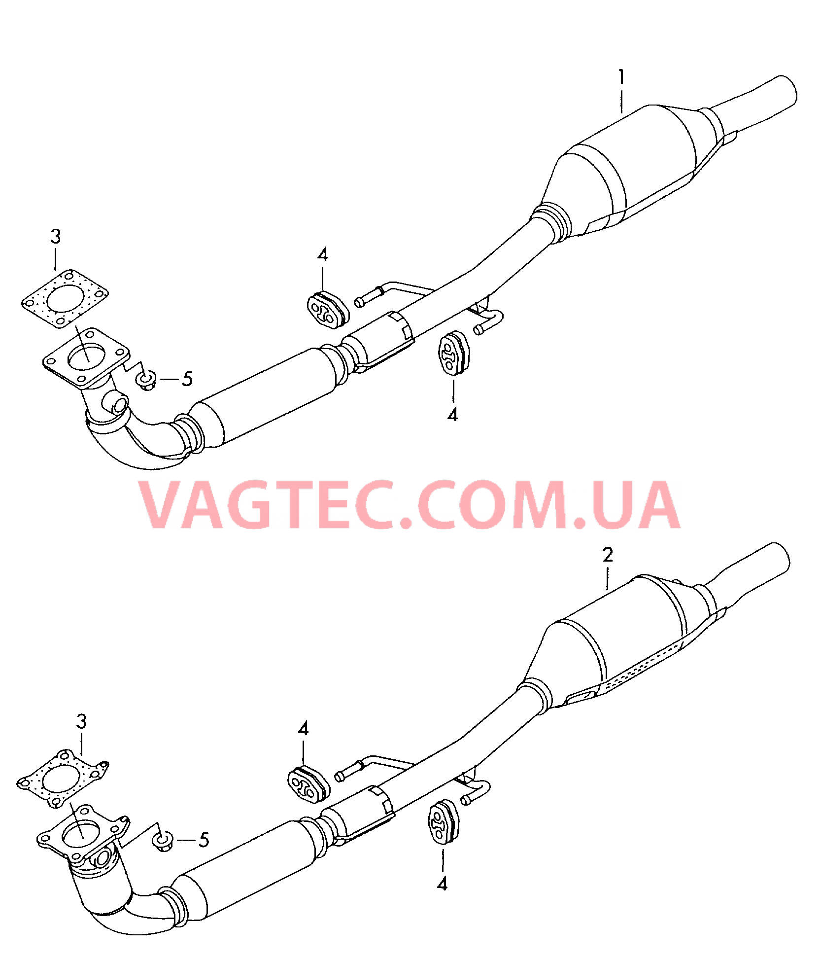 Труба выпуска ОГ с нейтрализат  для VOLKSWAGEN Polo 2001