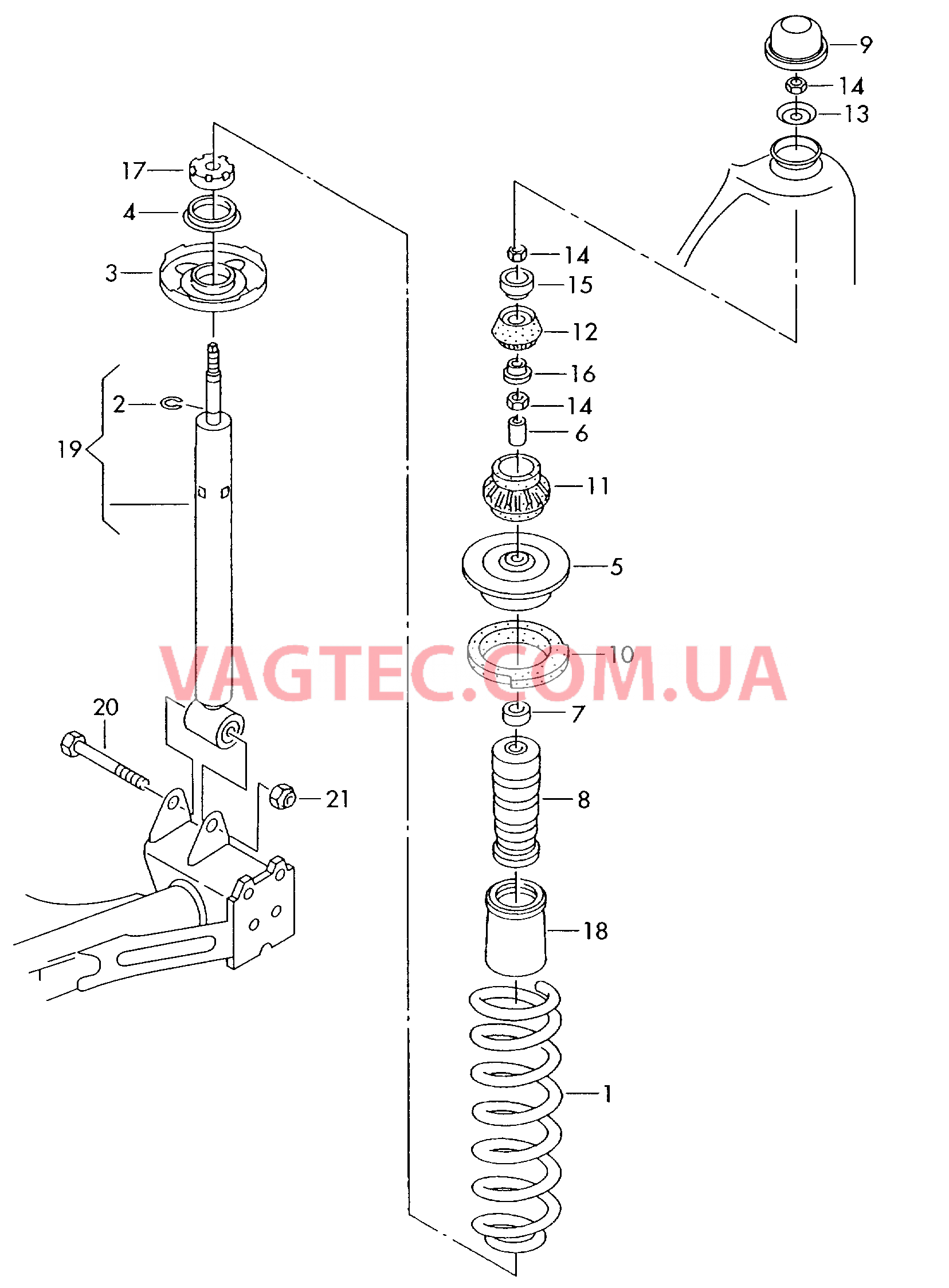 Подвеска Амортизатор  для VOLKSWAGEN Polo 2001