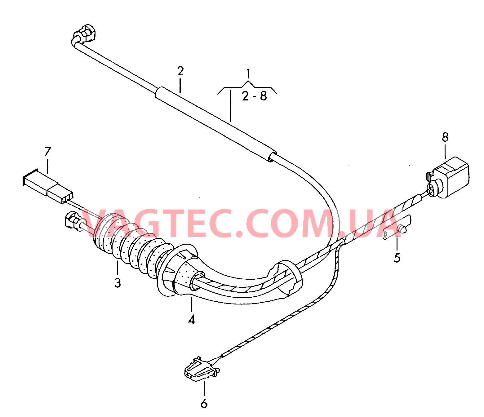 Жгут проводов двери  для VOLKSWAGEN Polo 2002