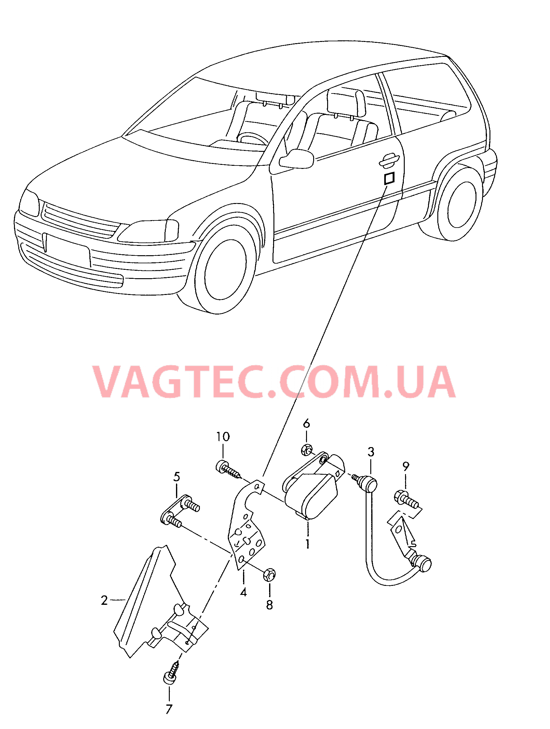 Регулятор угла наклона фар для а/м с автоматическим корректором фар  для VOLKSWAGEN Polo 2001