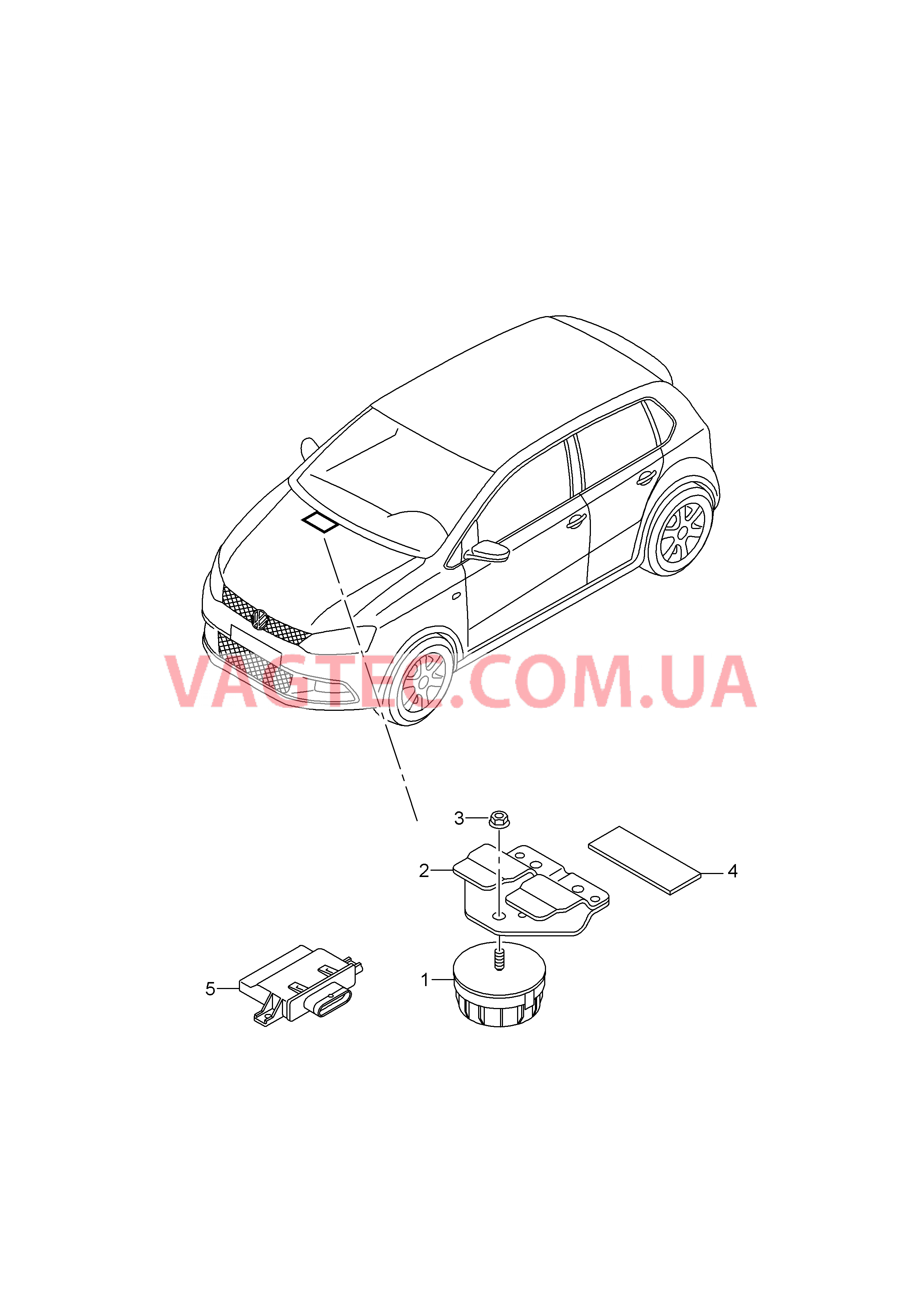 Исполнит. механизм симпозера  для VOLKSWAGEN Polo 2016-1