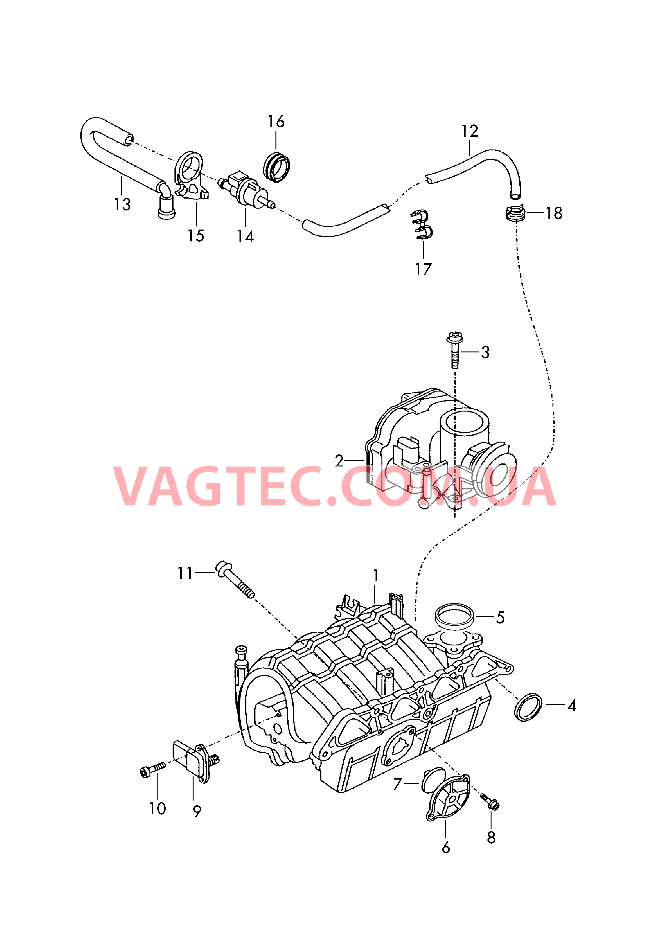 Патрубок впускного тракта Дроссельная заслонка  для VOLKSWAGEN Polo 2006