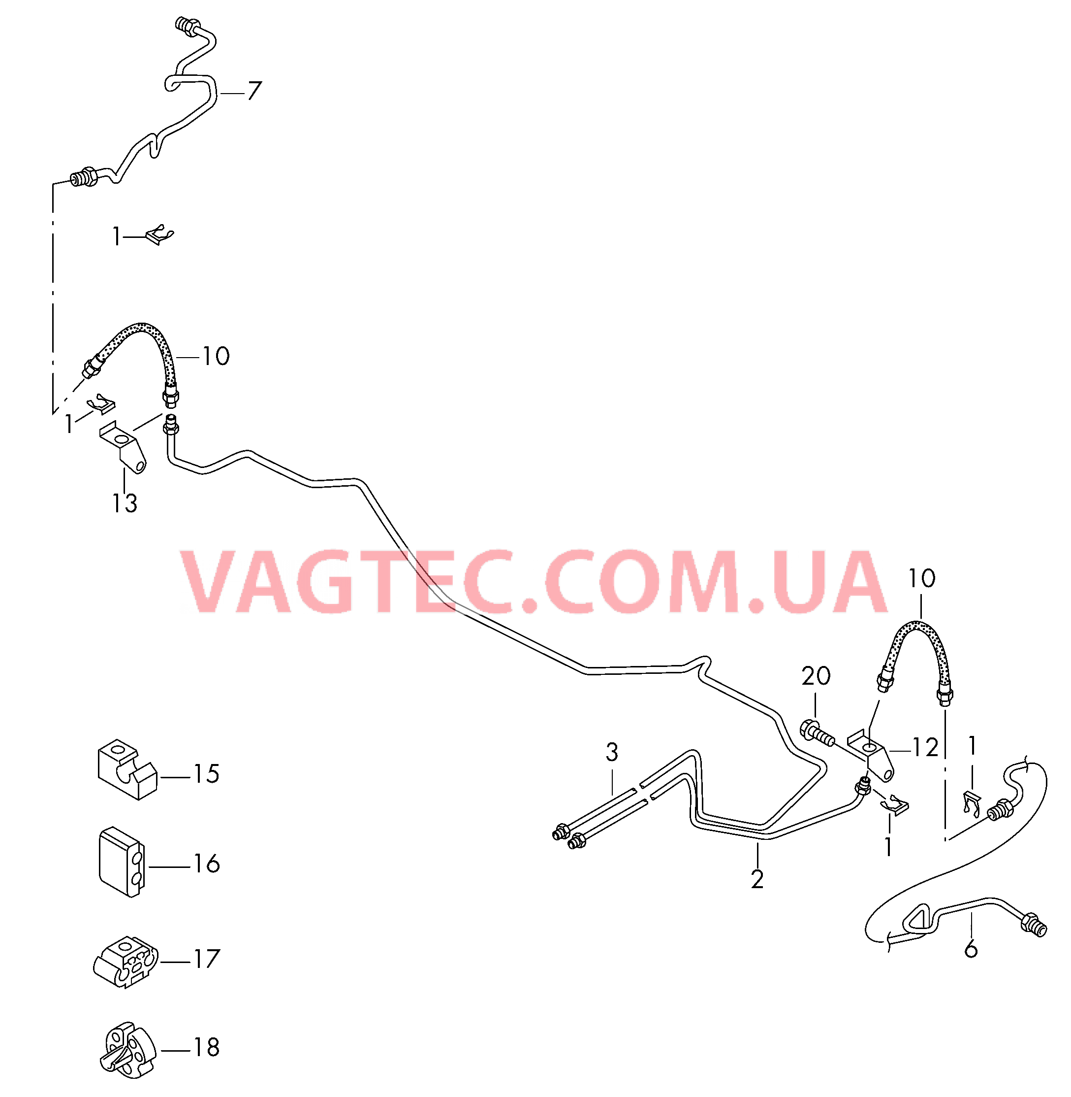 Тормозная трубка Тормозной шланг  для VOLKSWAGEN Polo 2015-1