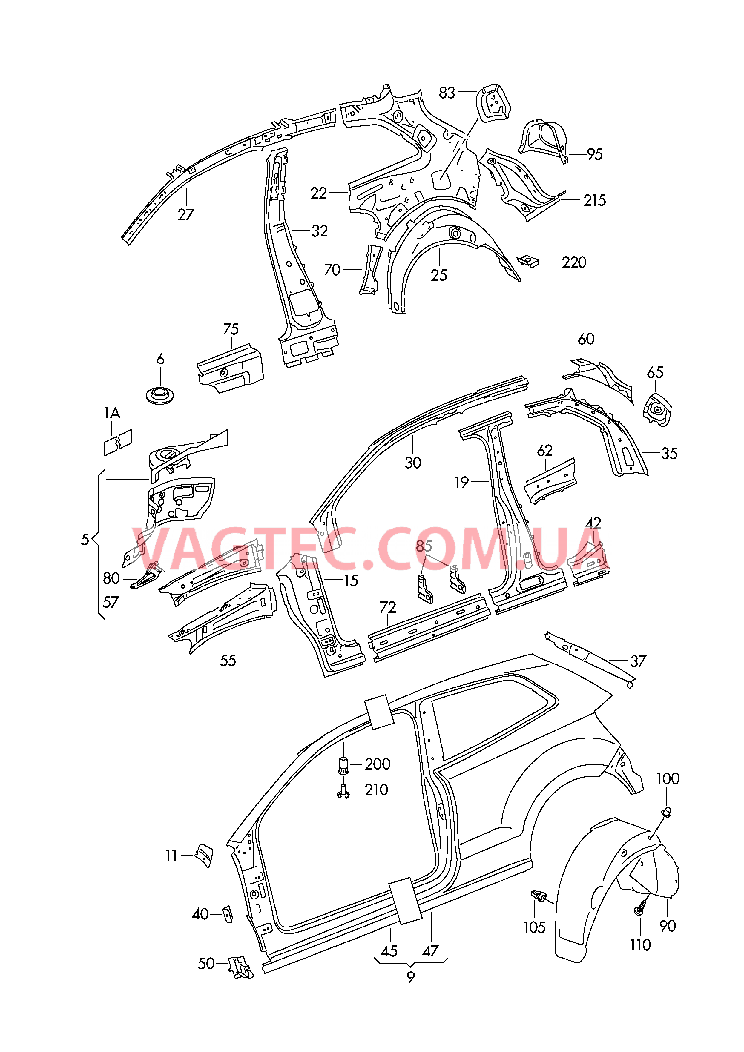 Деталь боковая Арка колеса  для VOLKSWAGEN Polo 2013-2