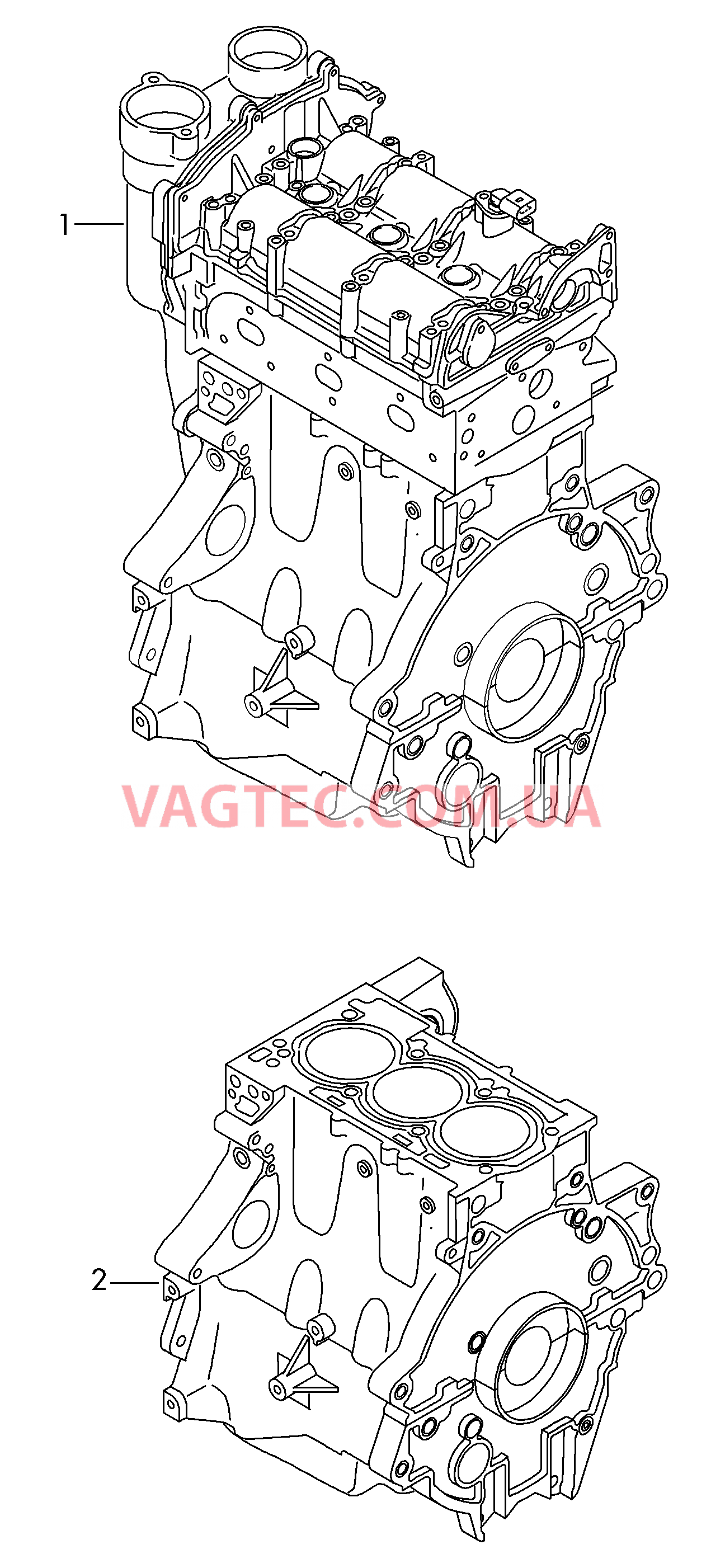 Двигатель с ГБЦ  для VOLKSWAGEN Polo 2014-2