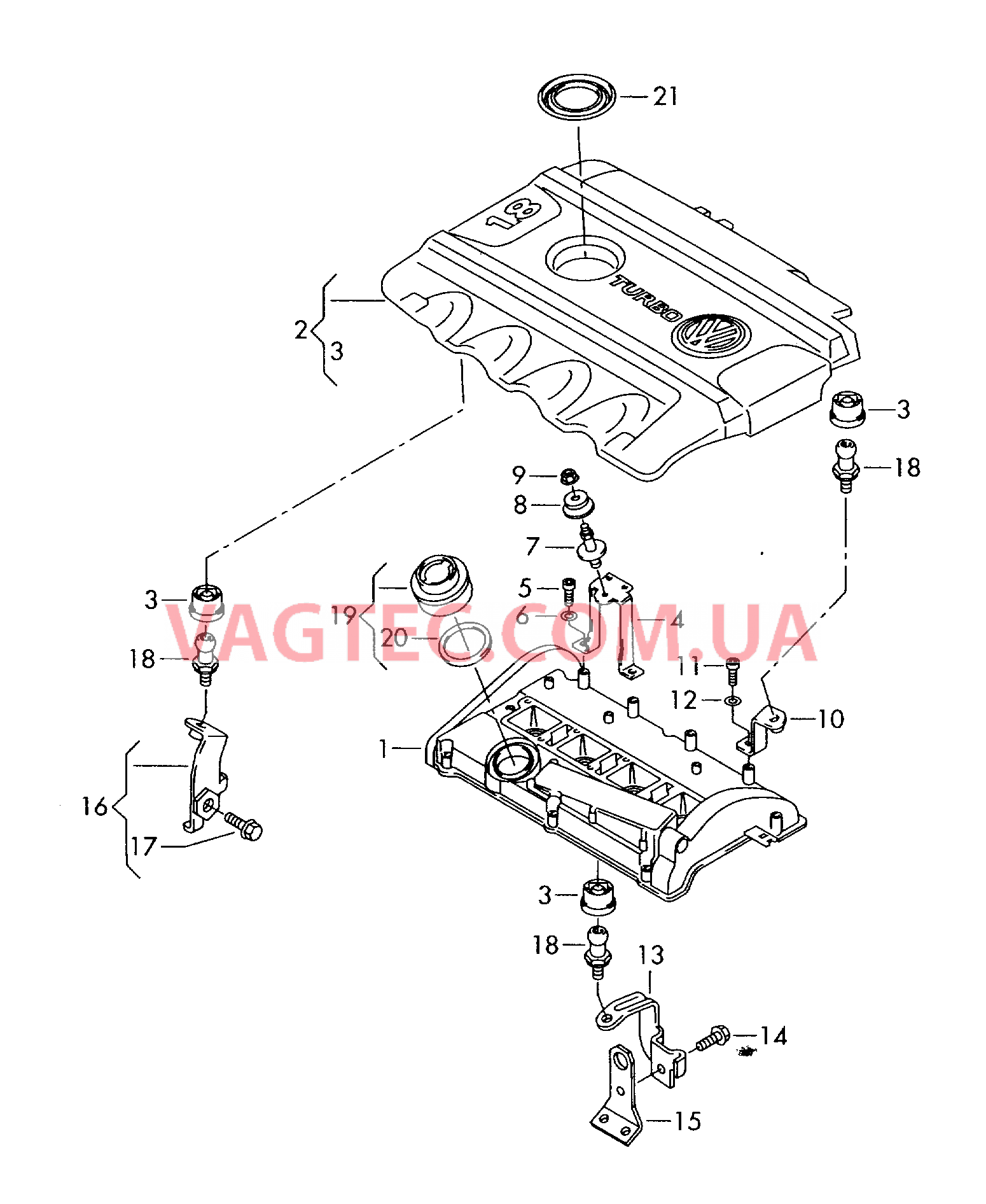 Защ. кожух впускн. коллектора  для VOLKSWAGEN Polo 2005-1