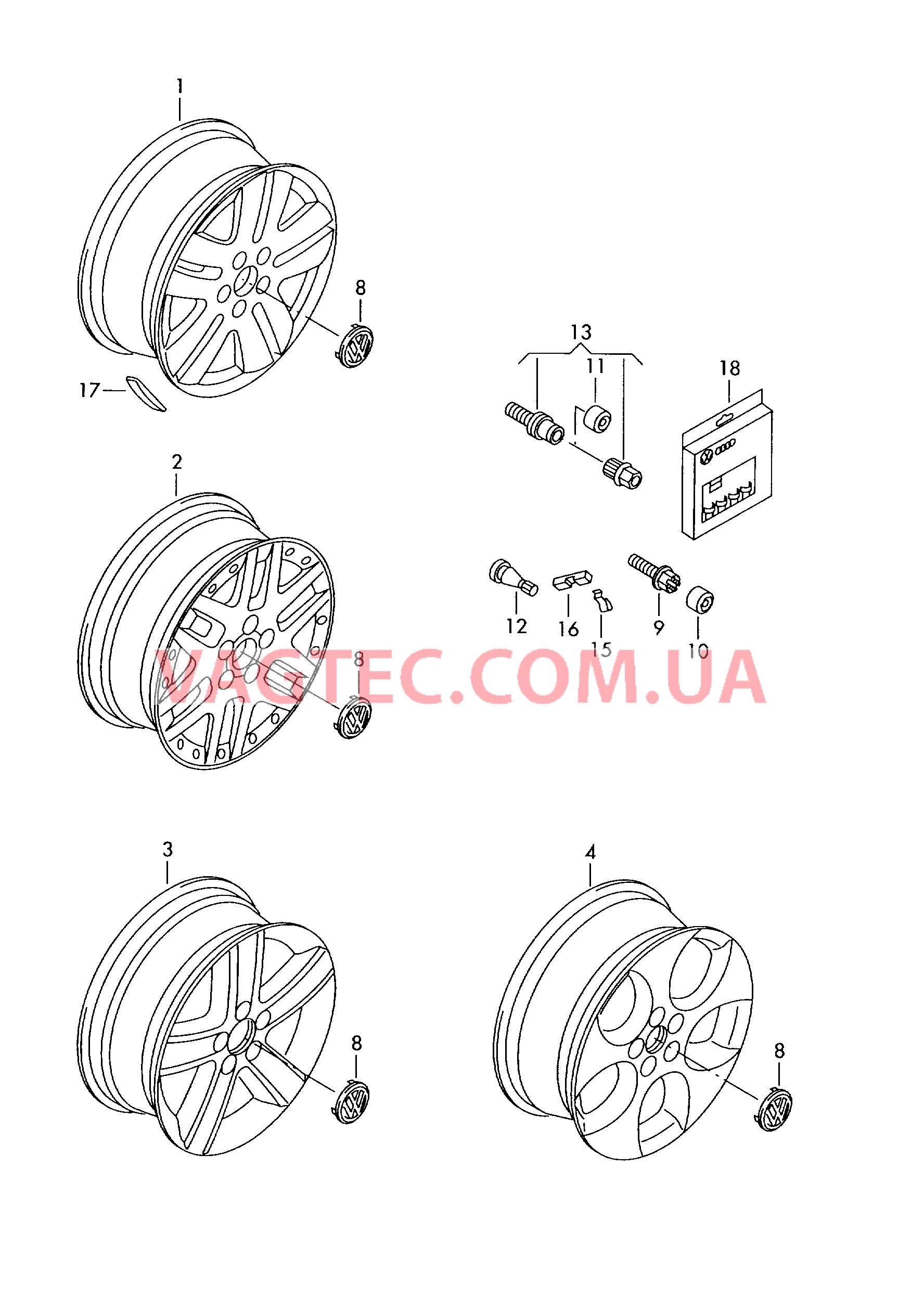 Алюминиевый диск Колпак колеса  для VOLKSWAGEN Polo 2006