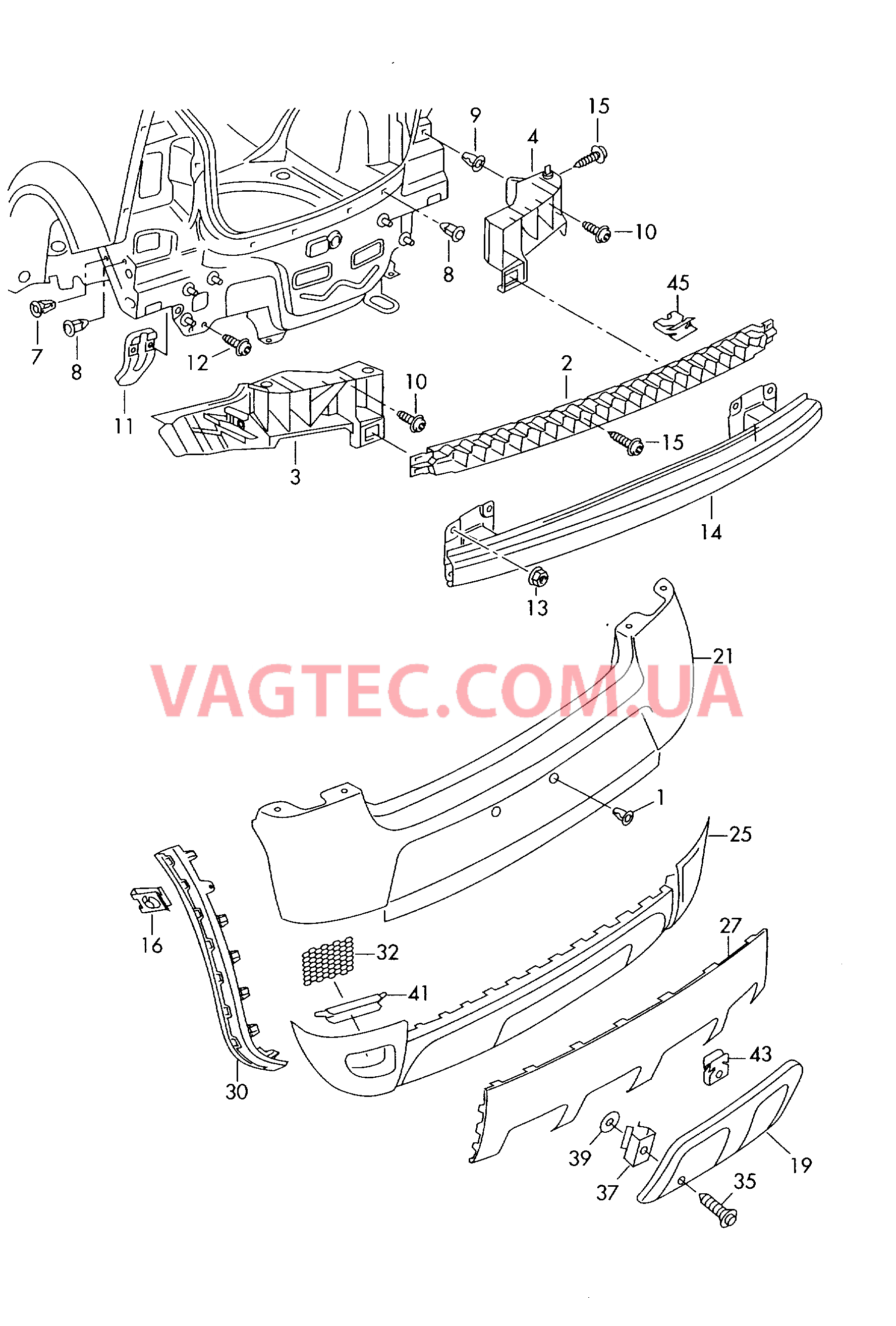 Бампер  для VOLKSWAGEN Polo 2007