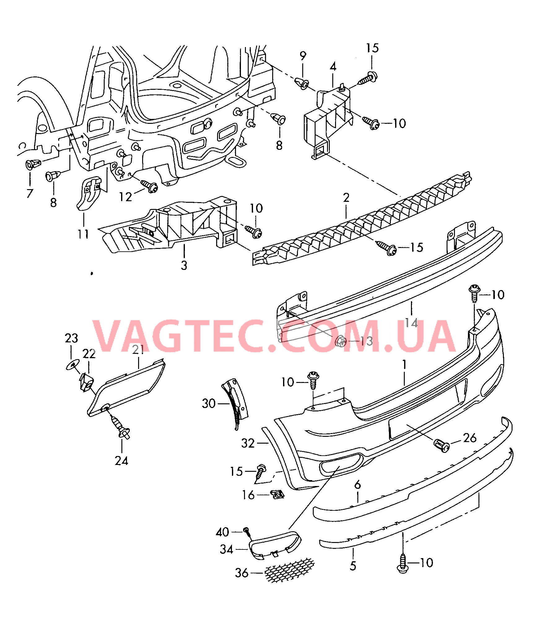 Бампер  для VOLKSWAGEN Polo 2008