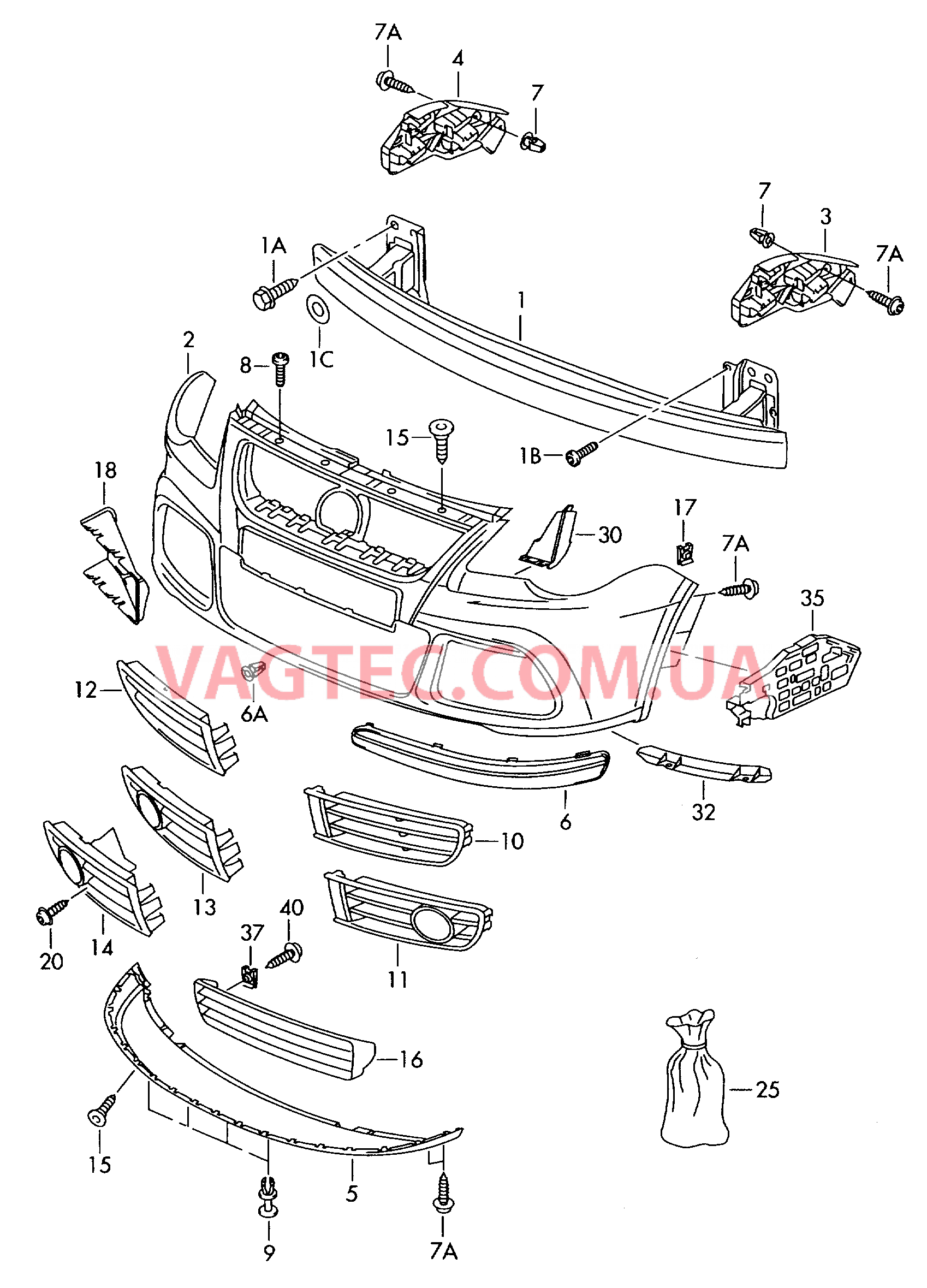 Бампер  для VOLKSWAGEN Polo 2008