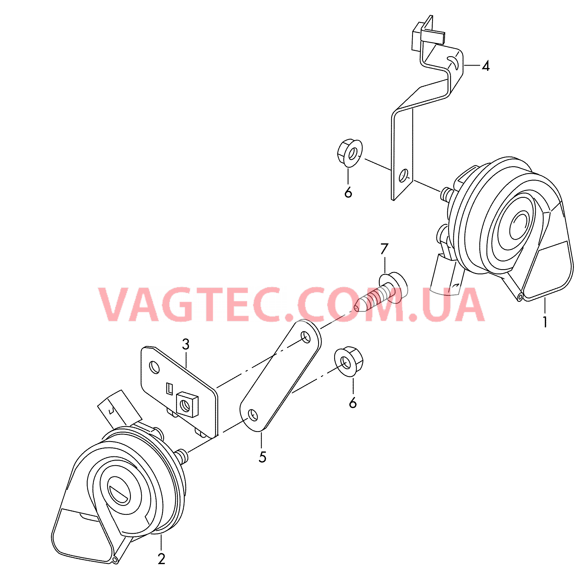 Звуковой сигнал  для VOLKSWAGEN Polo 2012-1