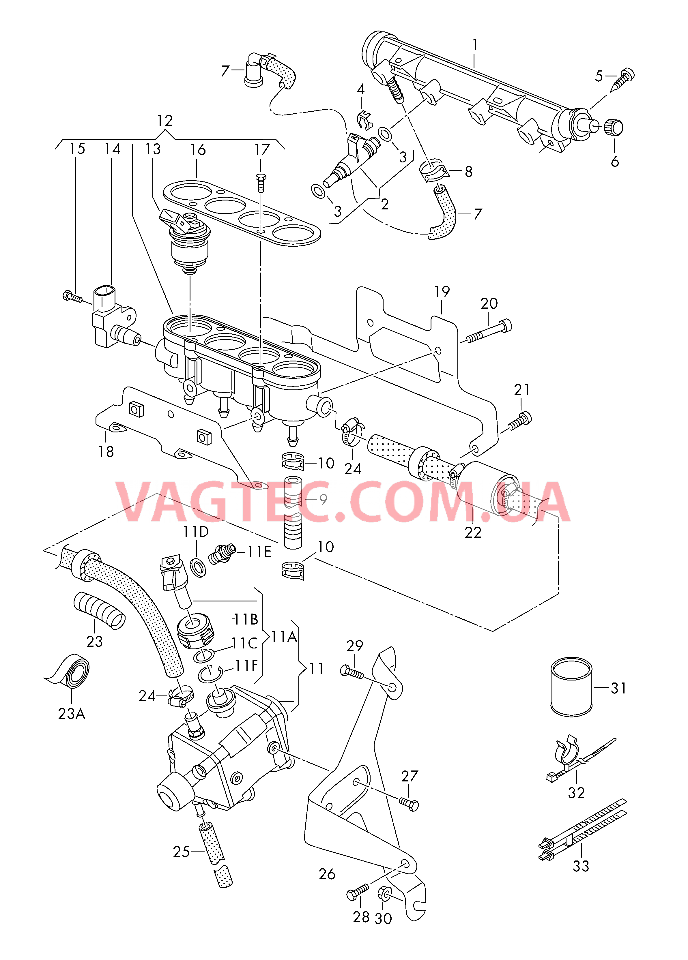 Распределитель топлива  для VOLKSWAGEN Polo 2010-1