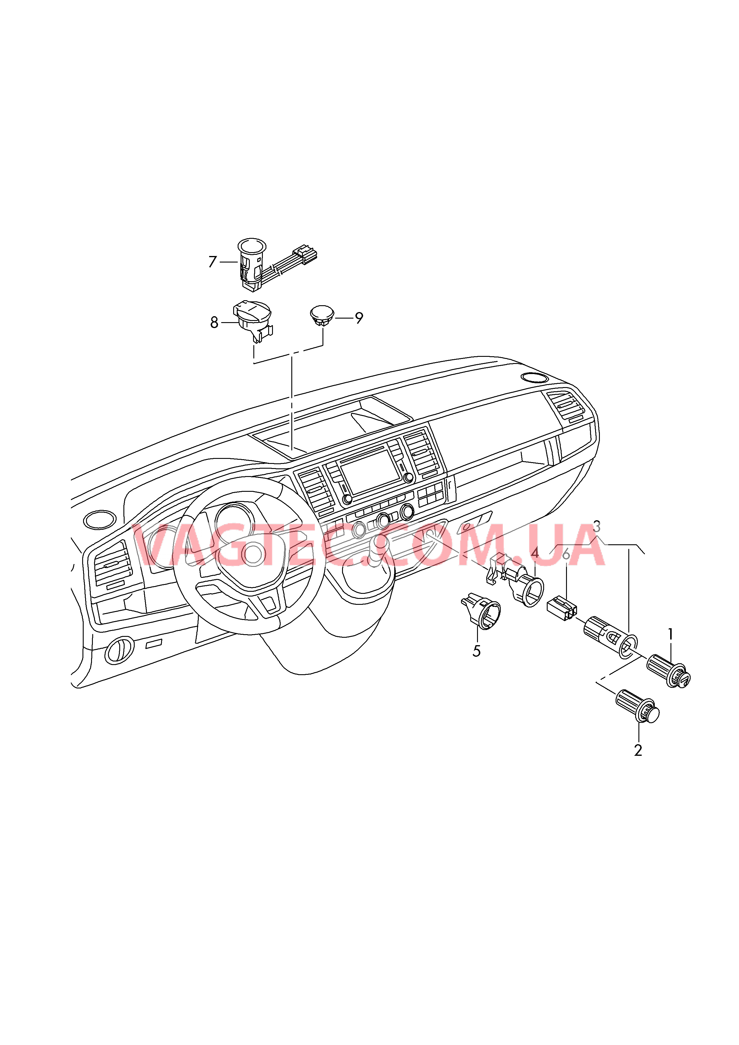 Прикуриватель Штепсельный разъем  для VOLKSWAGEN Transporter 2017-1