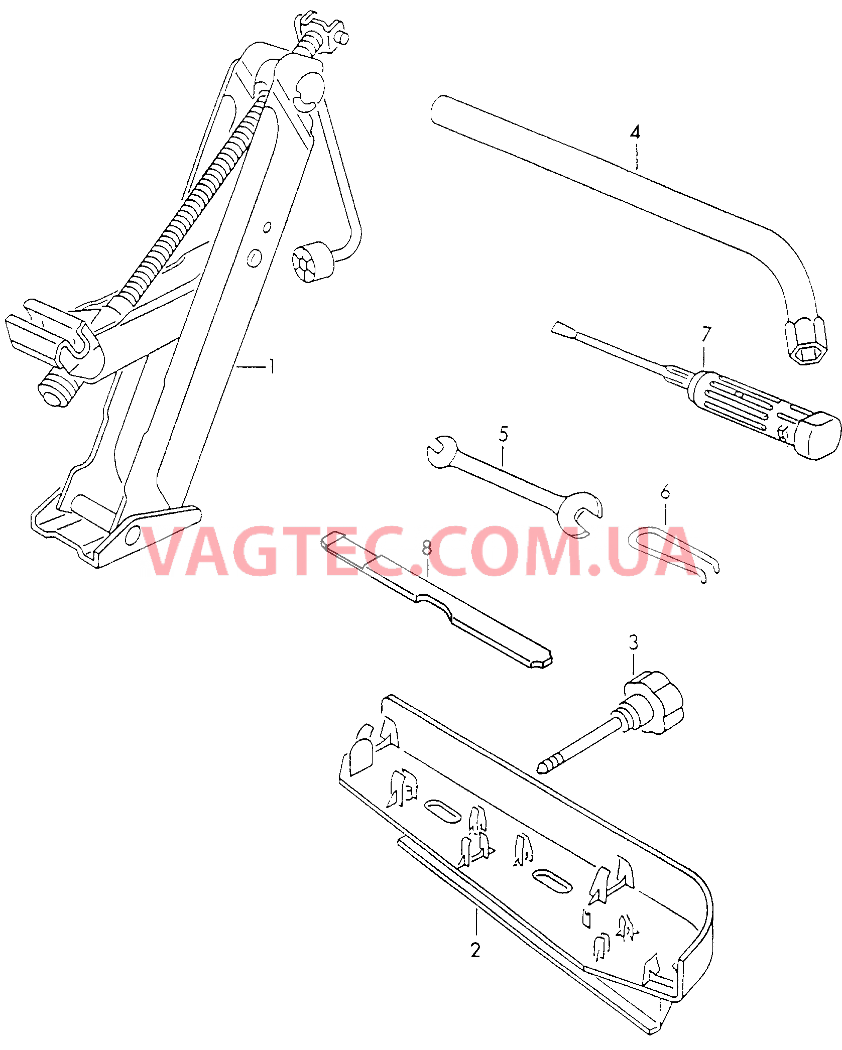 Домкрат автомобильный Инструменты  для VOLKSWAGEN Transporter 2000