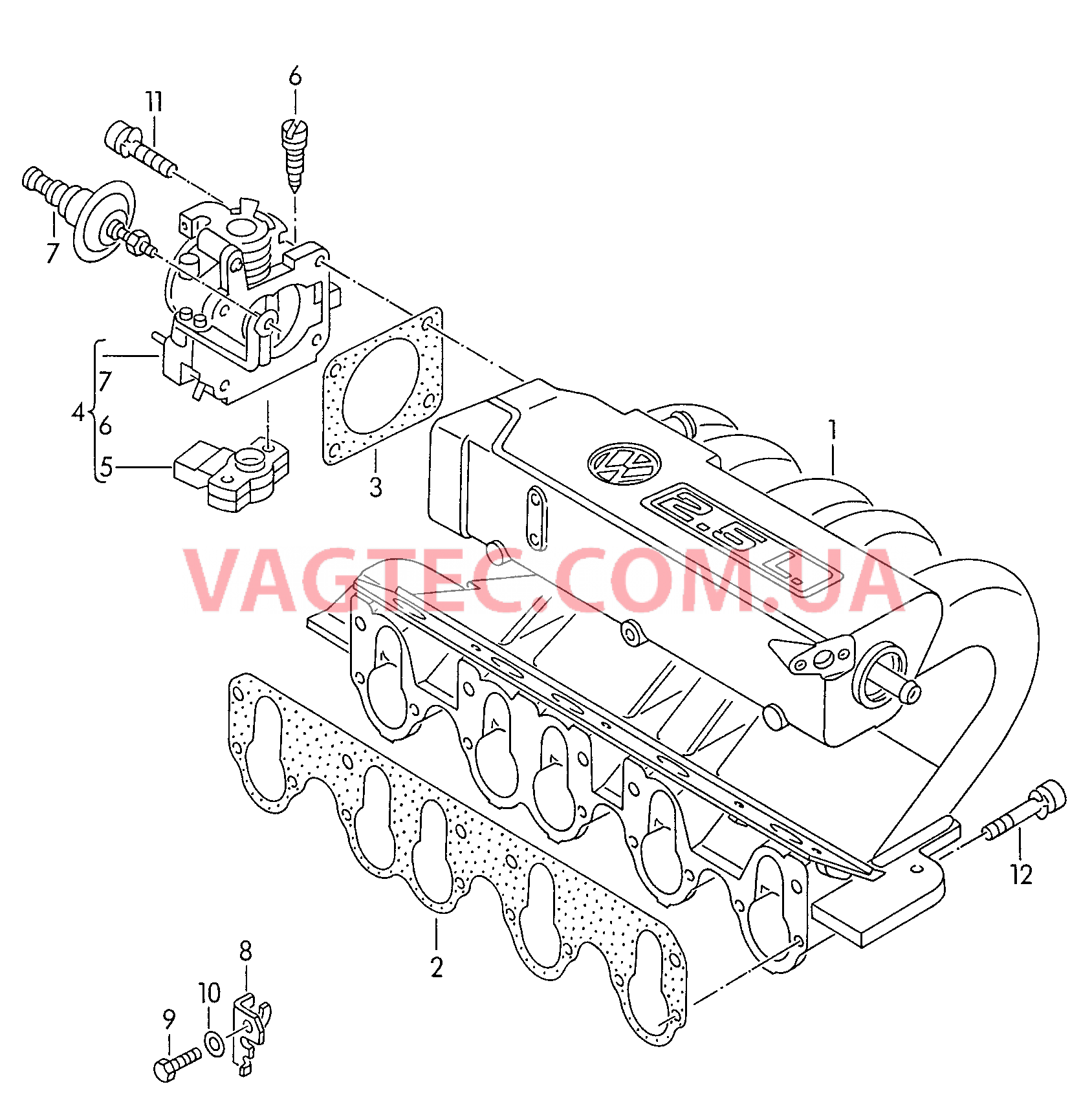 Cистема впуска воздуха  для VOLKSWAGEN Transporter 2002