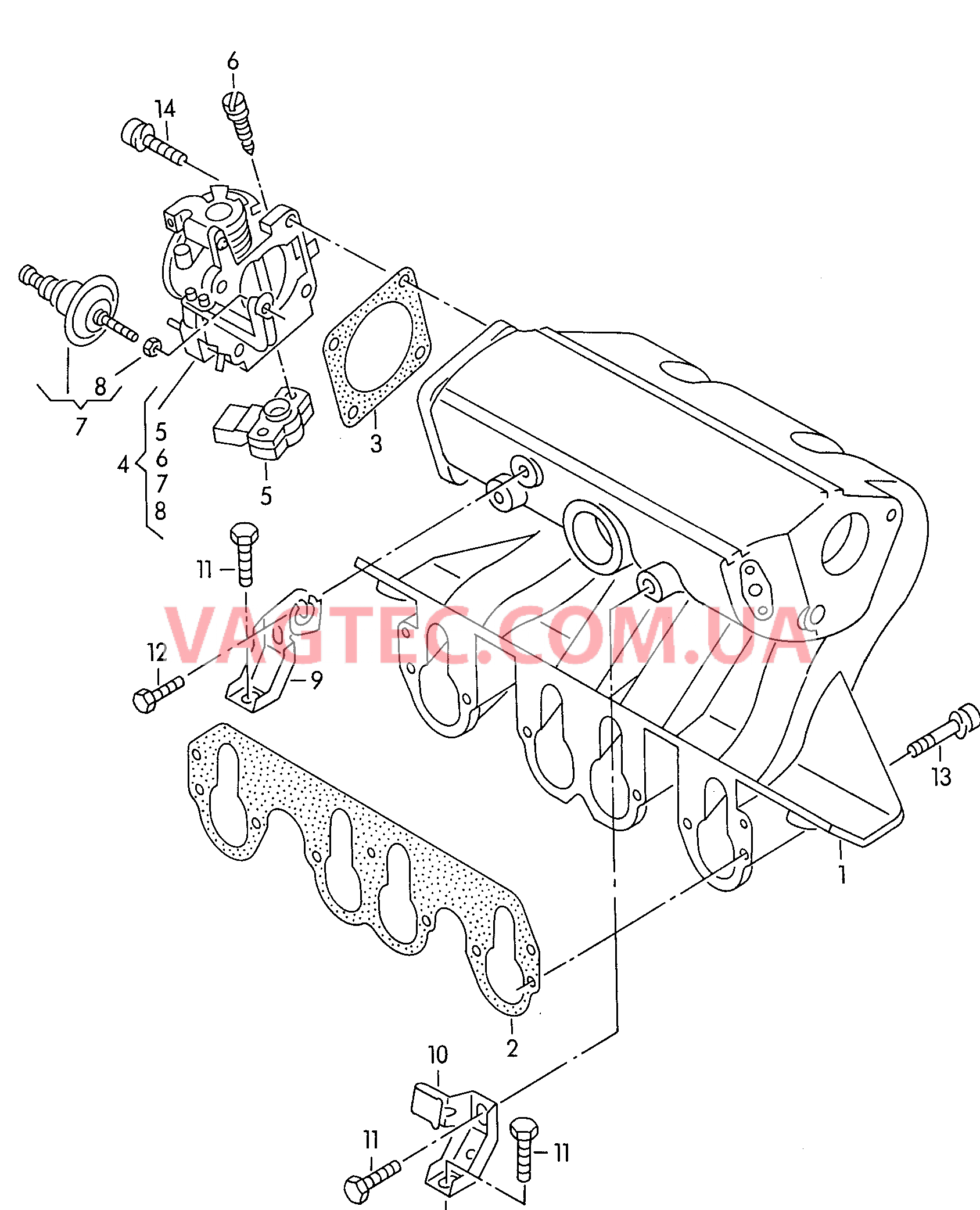 Cистема впуска воздуха  для VOLKSWAGEN Transporter 2003