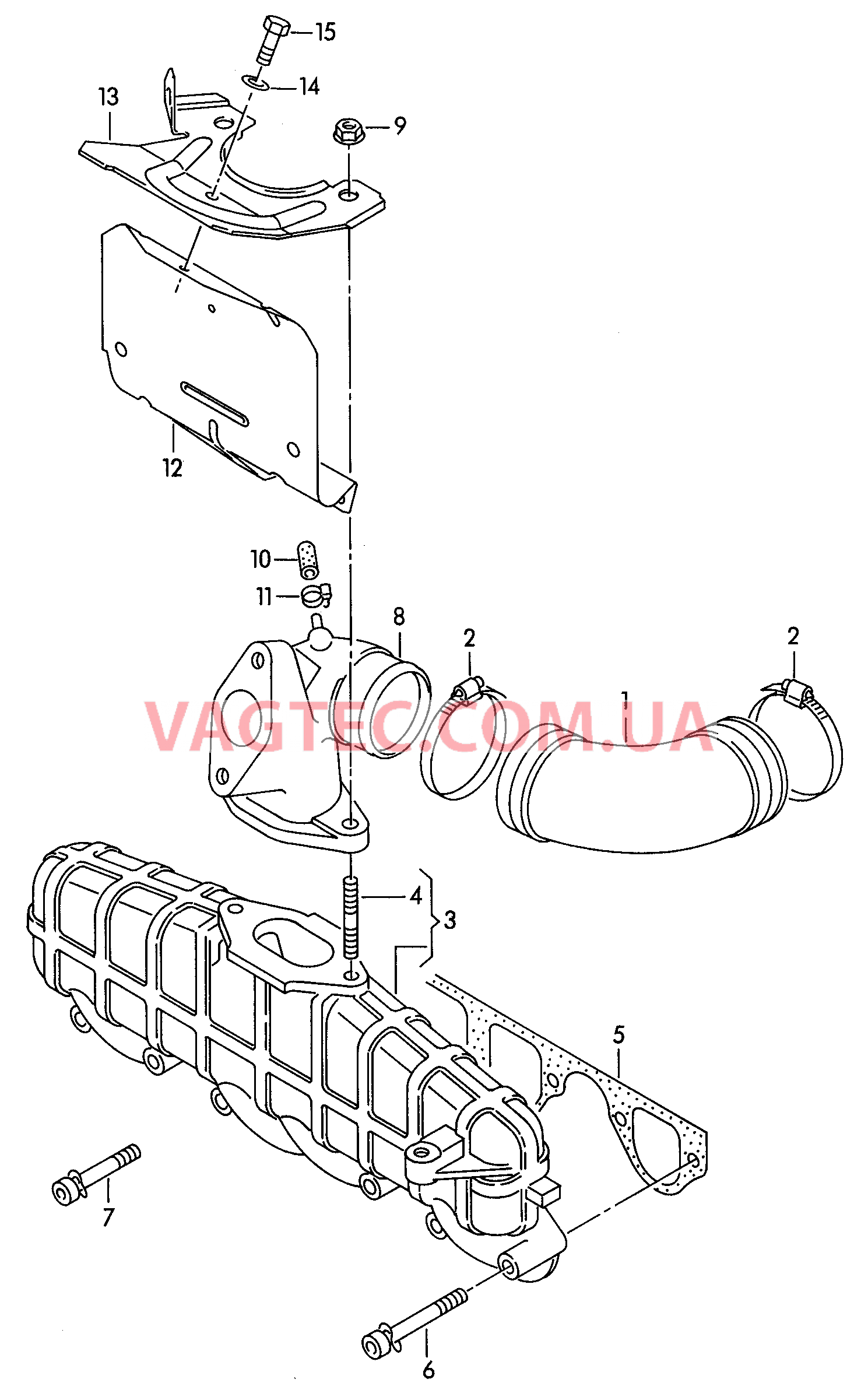 Патрубок впускного тракта  для VOLKSWAGEN Transporter 2002