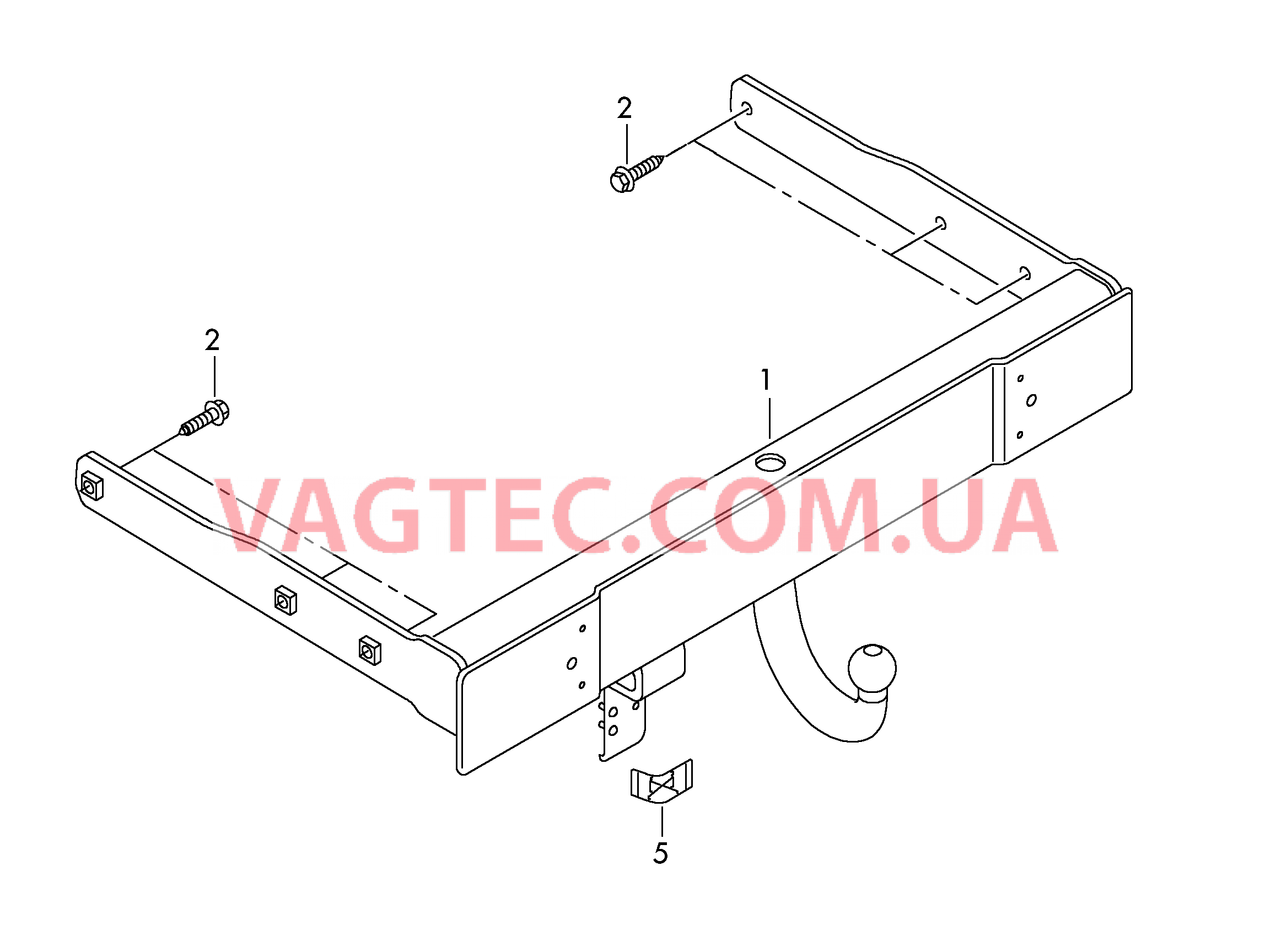 ТСУ (шаровой наконечник)  для VOLKSWAGEN Transporter 2003-2