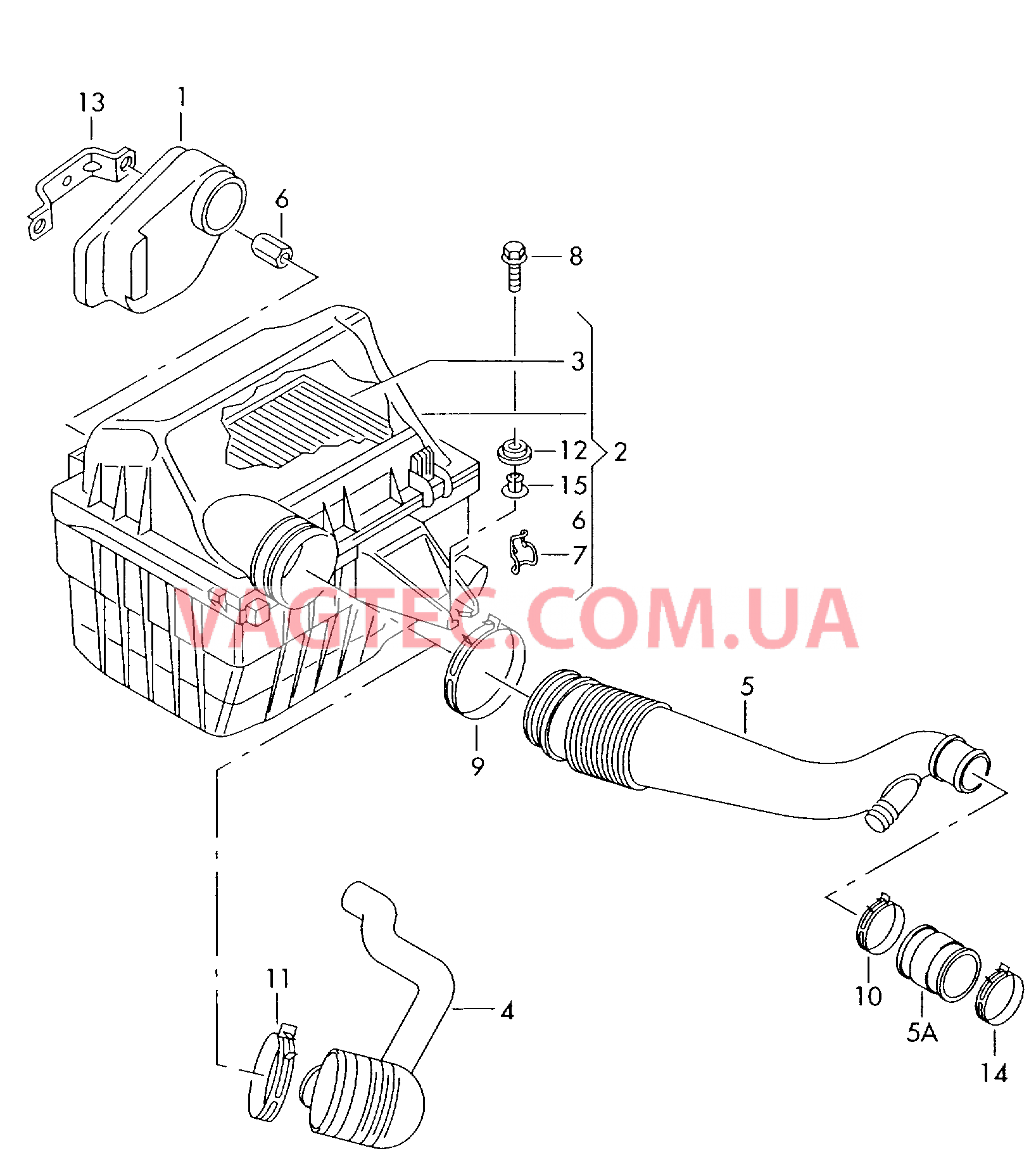 Возд. фильтр с сопутств. деталями  для VOLKSWAGEN Transporter 2001