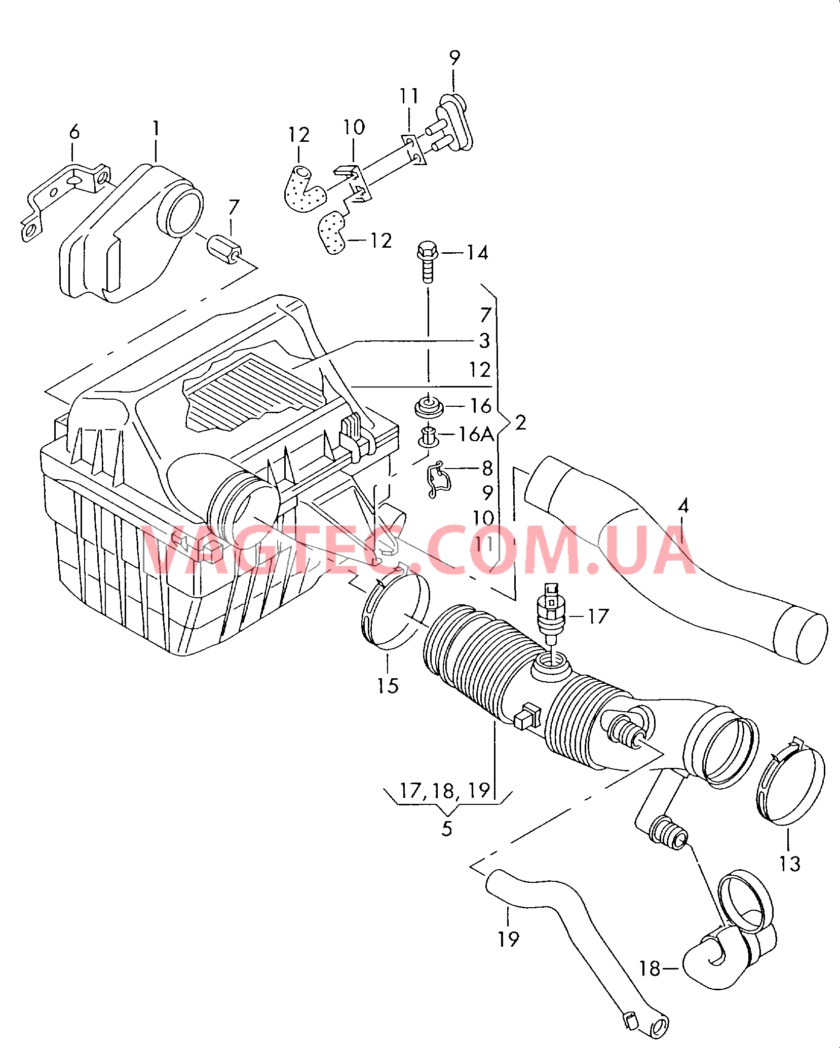 Возд. фильтр с сопутств. деталями  для VOLKSWAGEN Transporter 2003