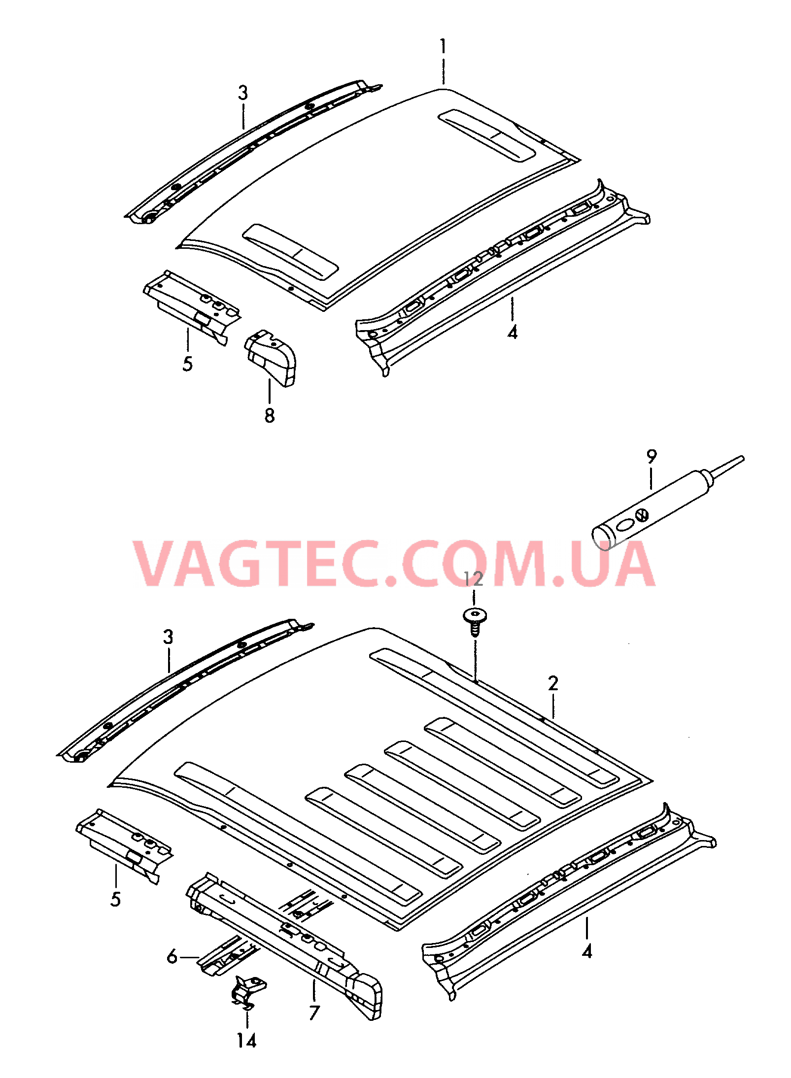 Крыша  для VOLKSWAGEN Transporter 2003-2