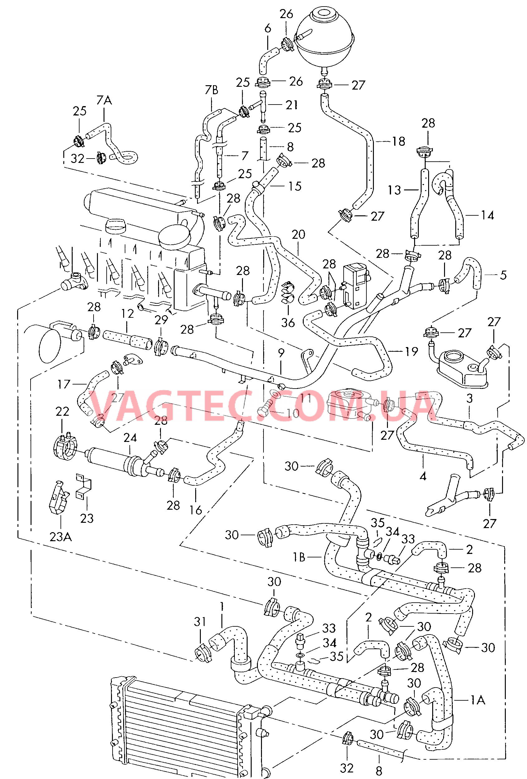 Шланги ОЖ и трубки  F 70-X-080 001>>* для VOLKSWAGEN Transporter 2000