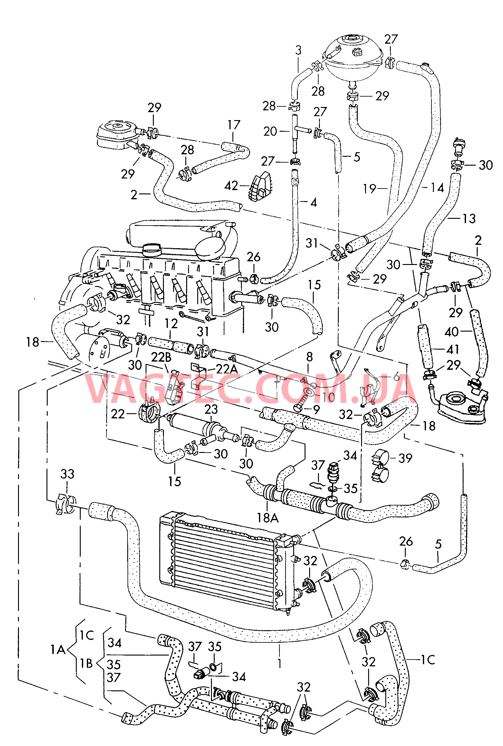 Шланги ОЖ и трубки  F             >> 70-X-080 000* для VOLKSWAGEN Transporter 2002