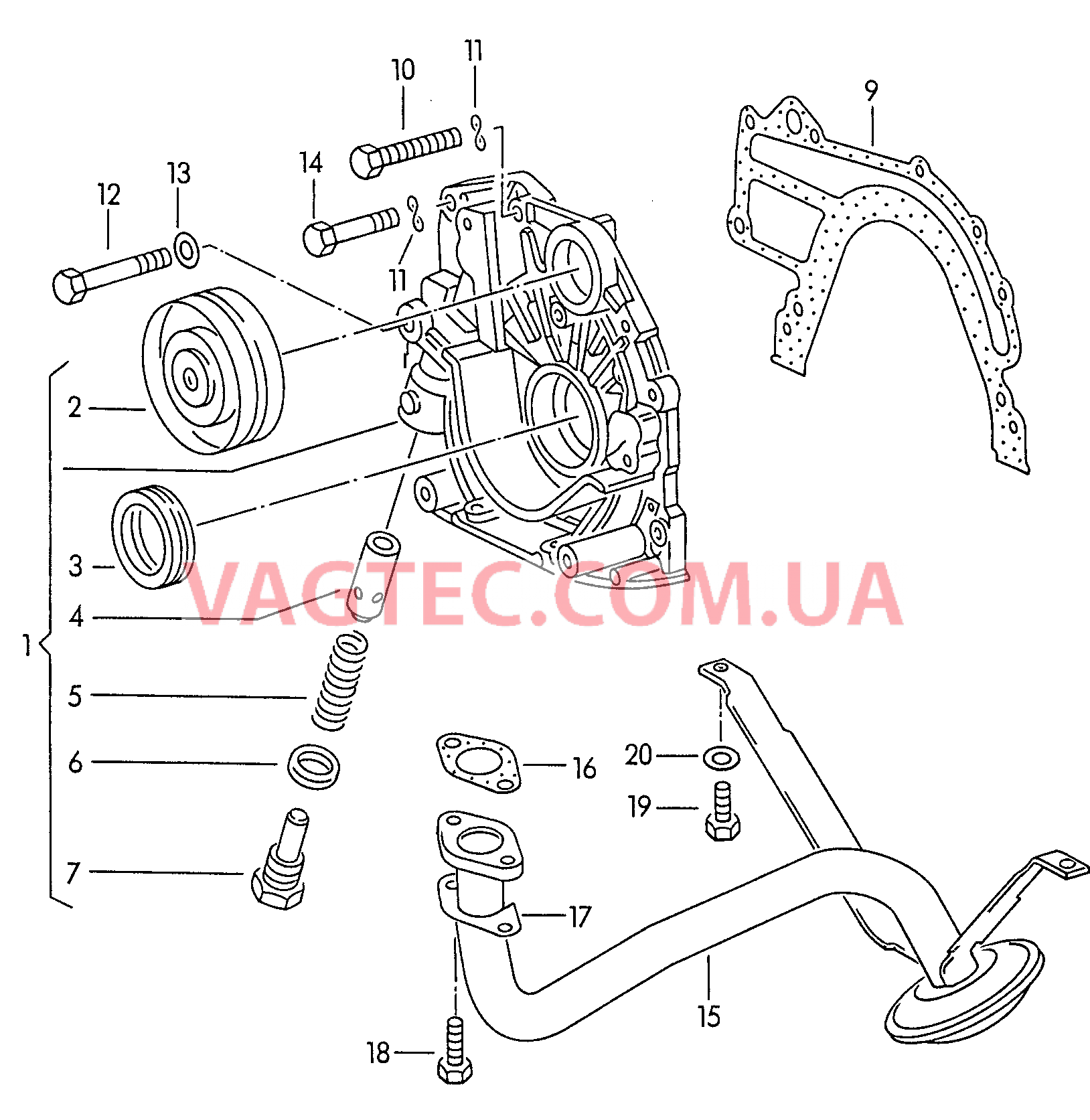 Насос, масляный  для VOLKSWAGEN Transporter 2003